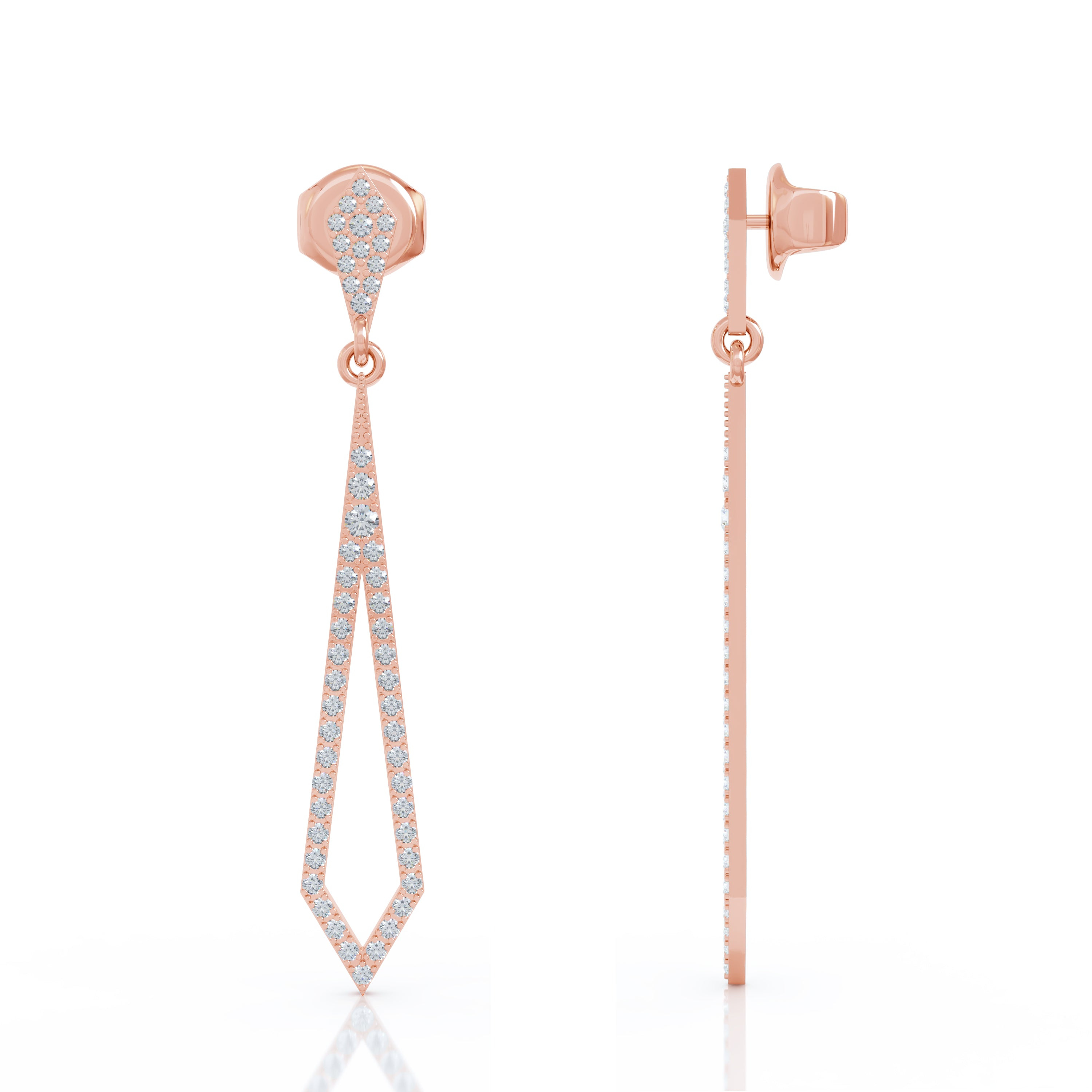 0.75Ct Diamond Drop Earrings in 14K Gold