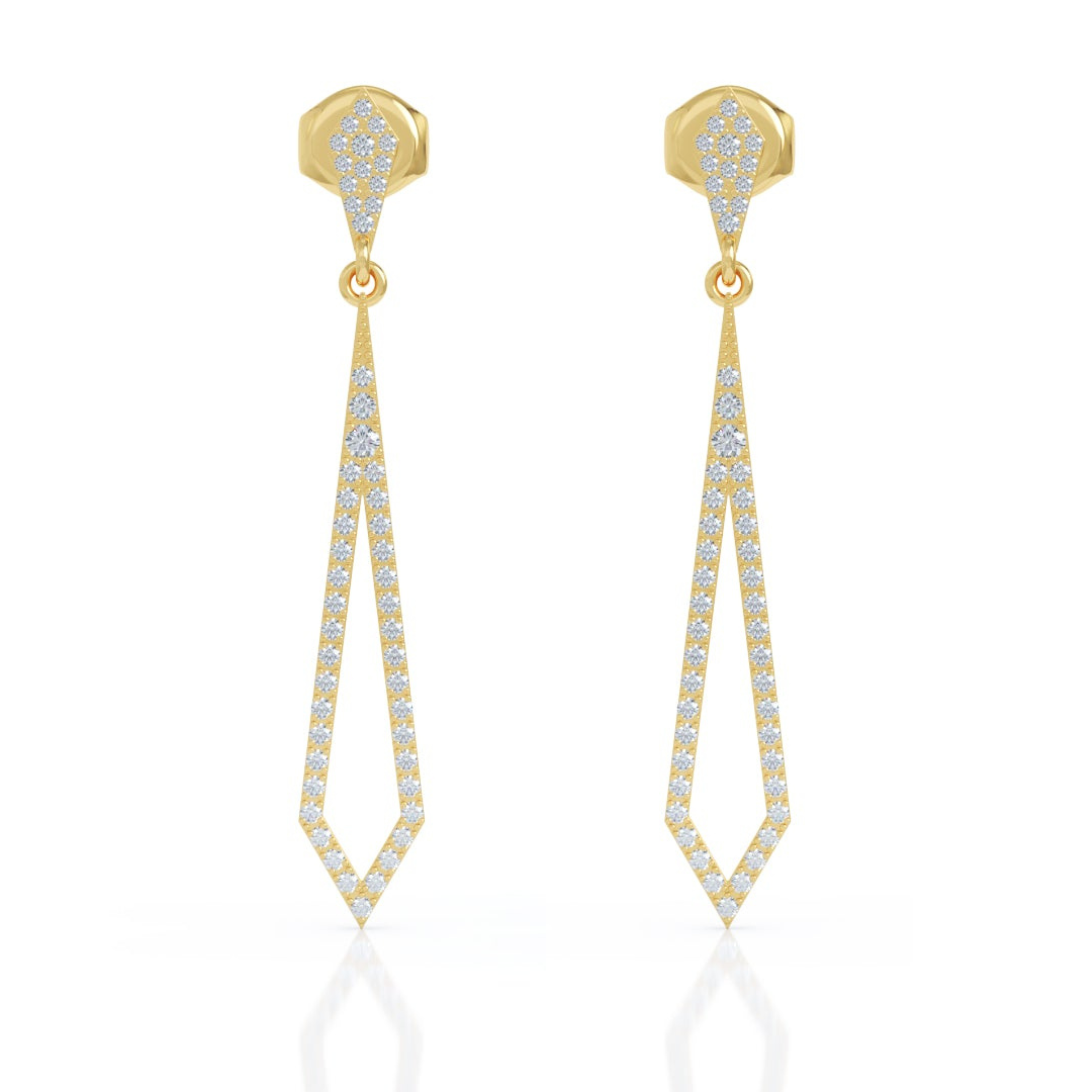 0.75Ct Diamond Drop Earrings in 14K Gold