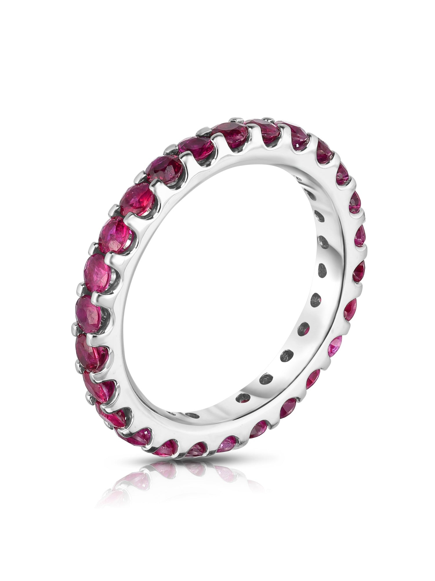 1.50Ct Gemstone Eternity Ring in 14K White Gold