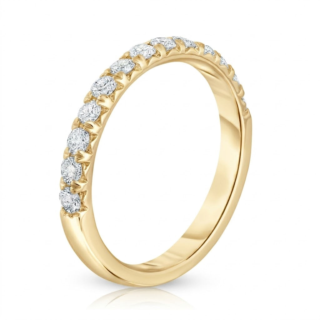 0.45Ct Diamond Wedding Band in 14K White Gold