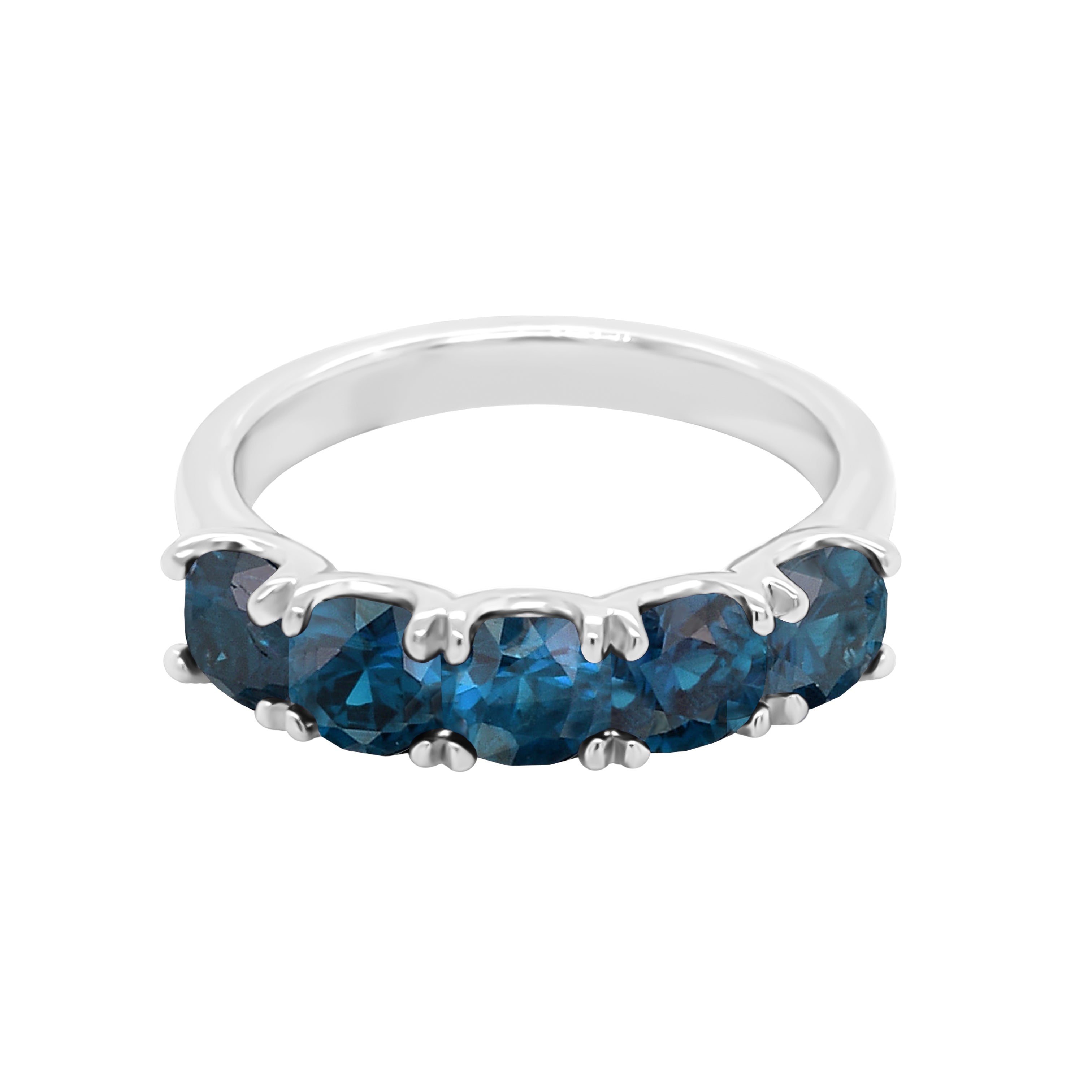 Cushion 4x4MM Blue Topaz Ring in 14K Gold