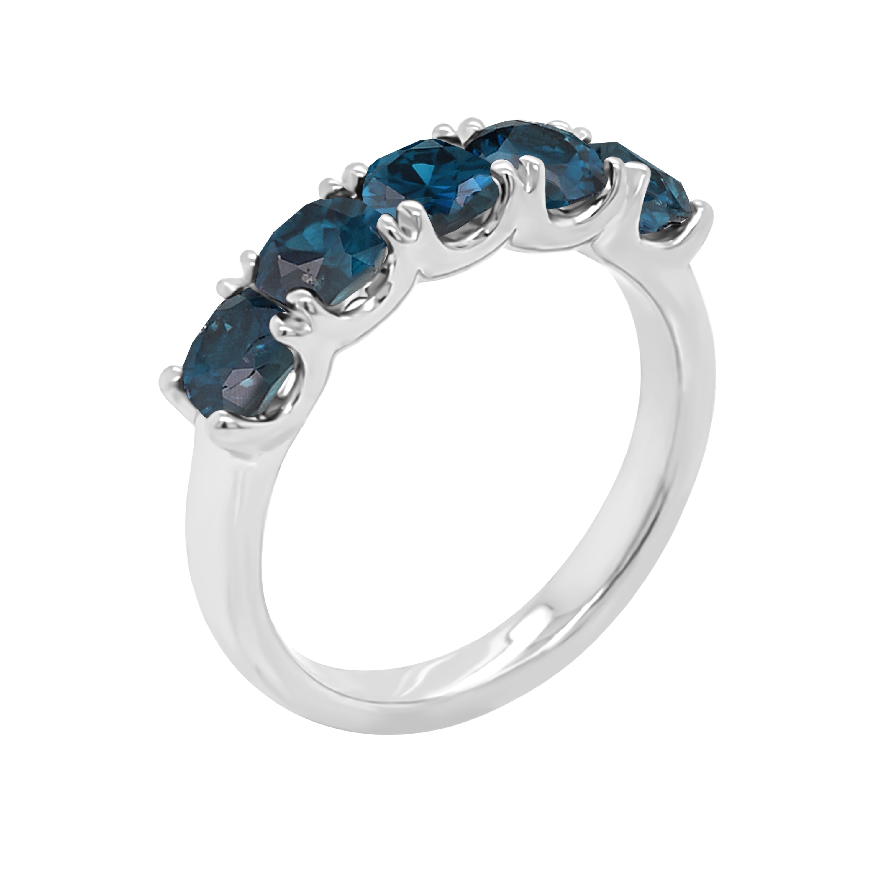 Cushion 4x4MM Blue Topaz Ring in 14K Gold