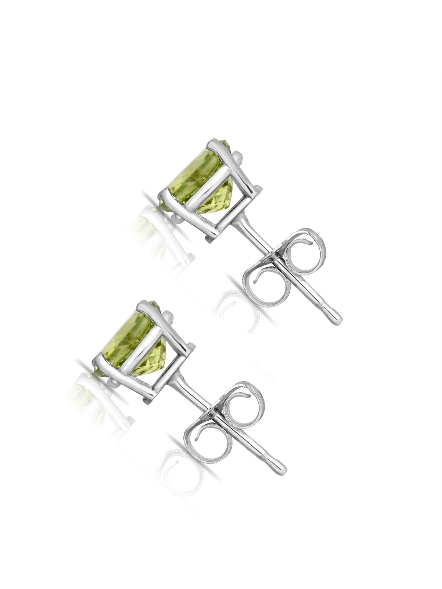6MM Round Gemstone Stud Earrings in 14K Gold