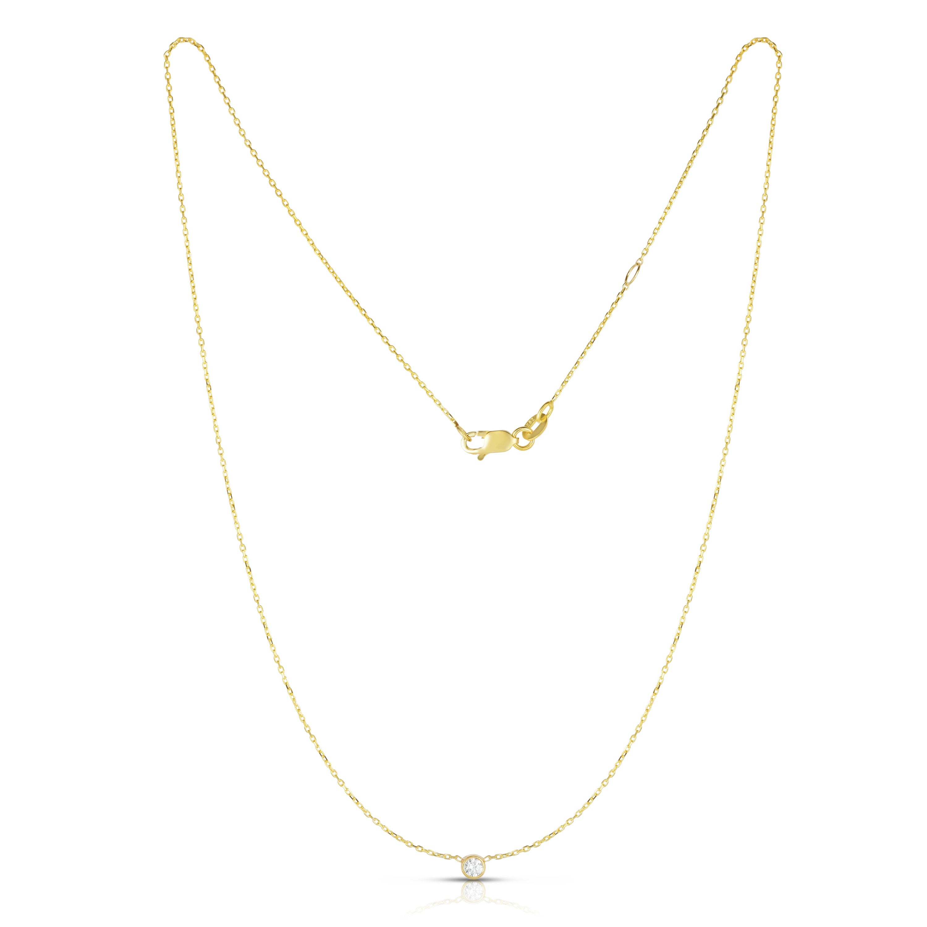 bezel solitaire necklace