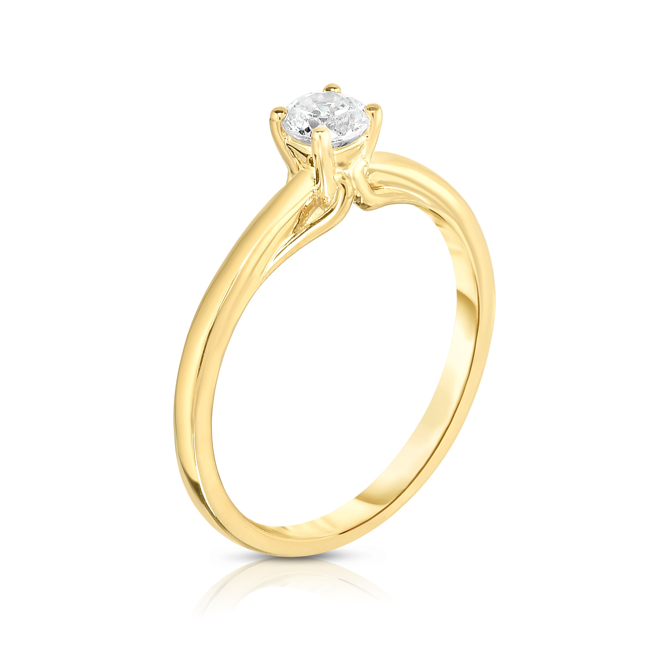 0.25Ct Diamond 4-Prong Solitaire Ring in 14K Gold