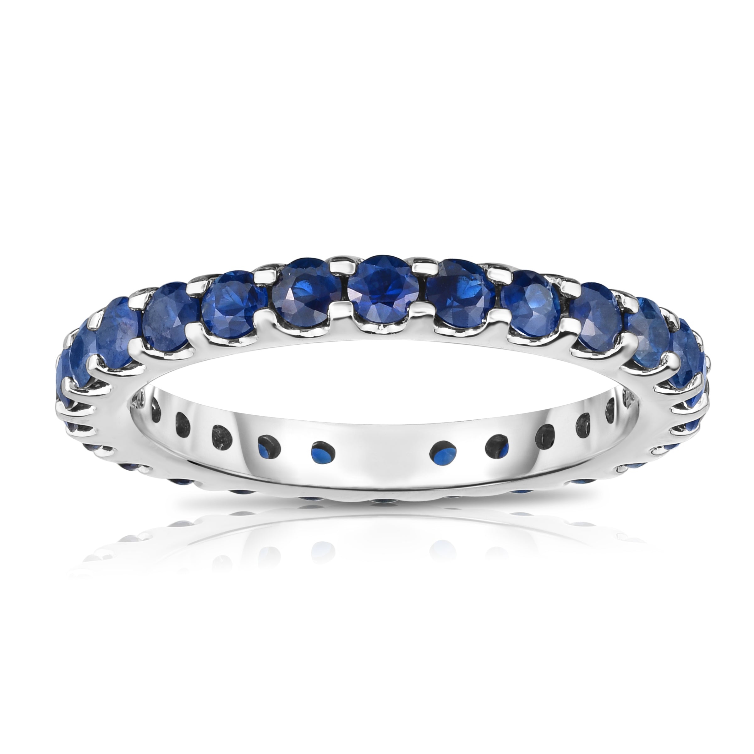 1.50Ct Gemstone Eternity Ring in 14K White Gold
