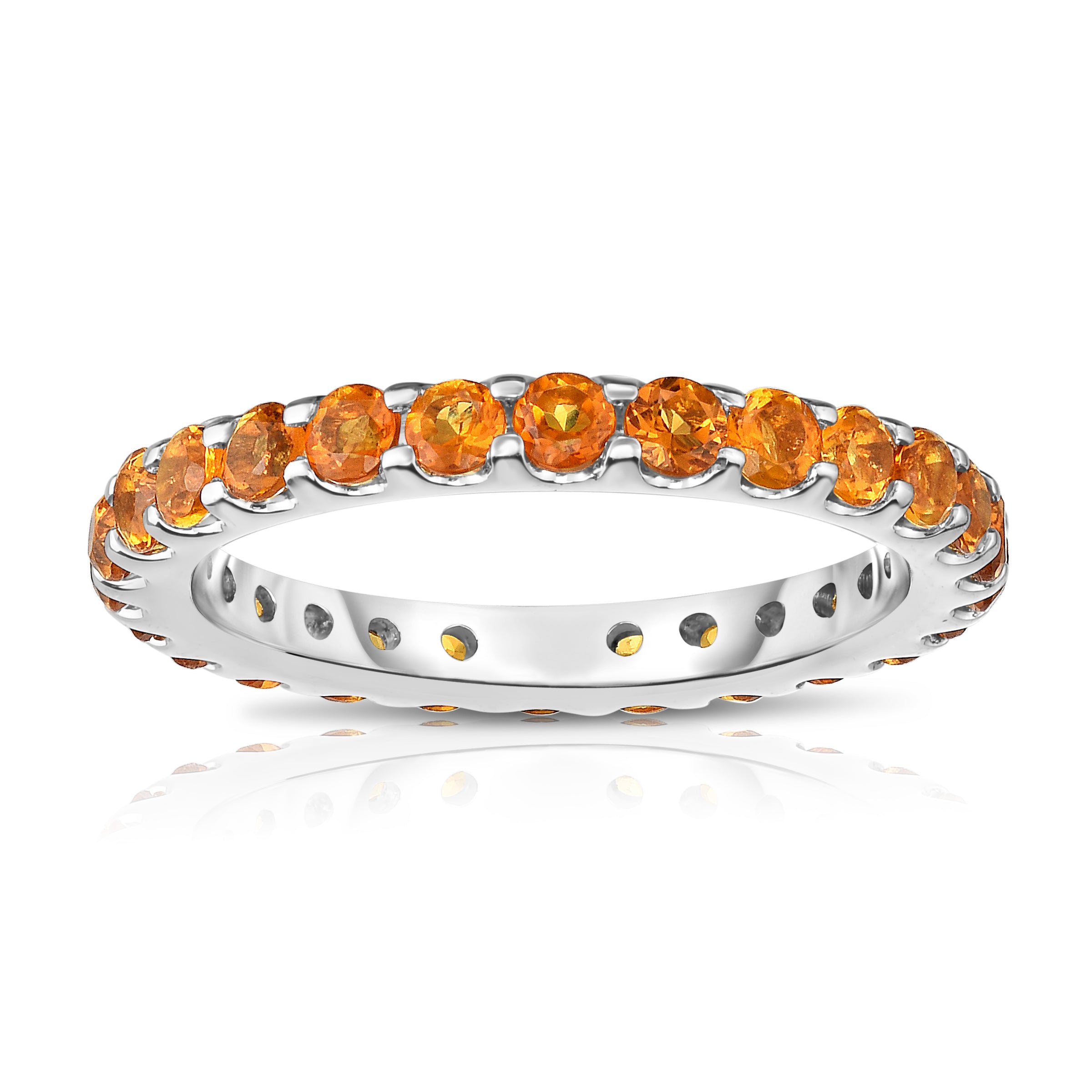 1.35Ct Gemstone Eternity Ring in 14K White Gold