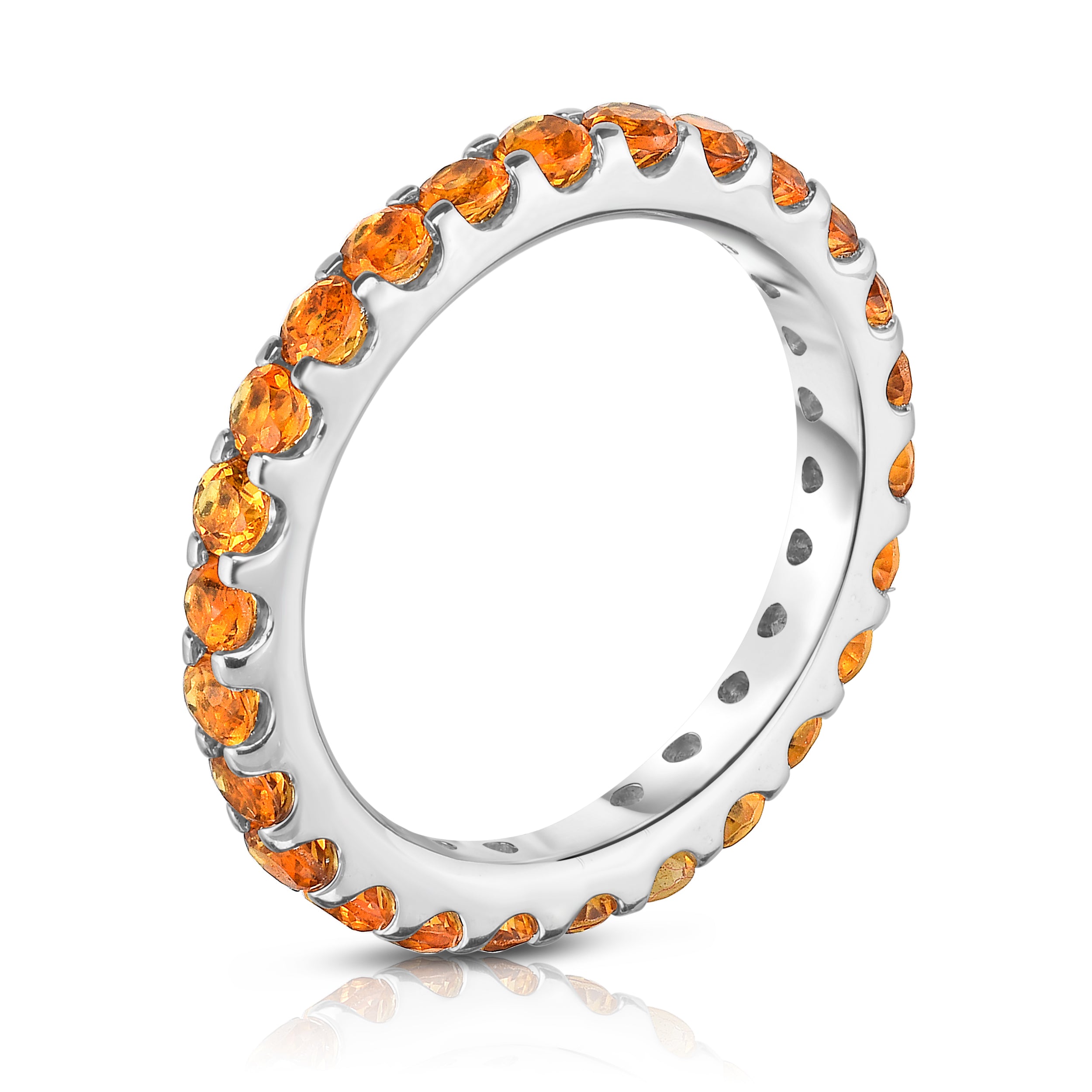 1.35Ct Gemstone Eternity Ring in 14K White Gold