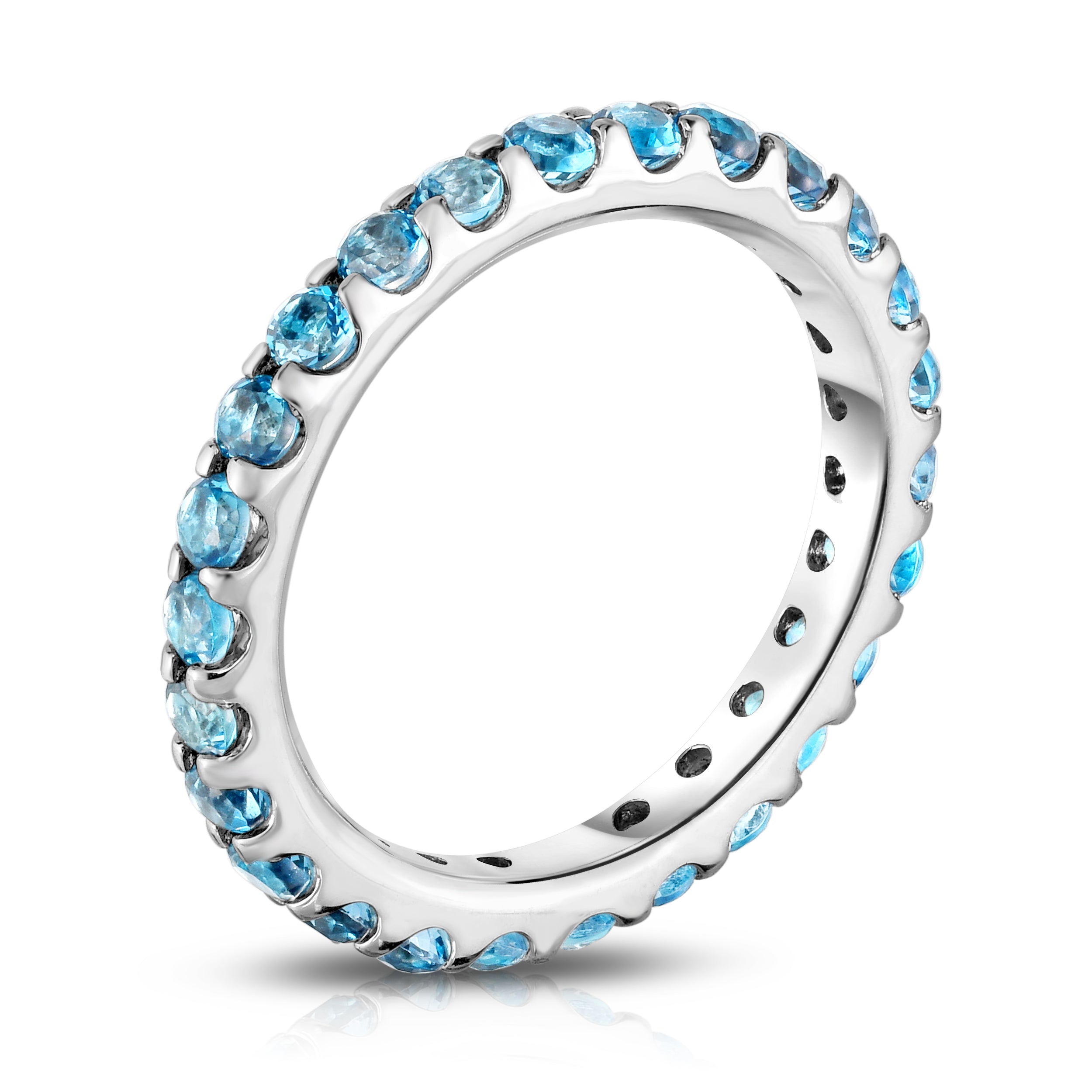1.35Ct Gemstone Eternity Ring in 14K White Gold