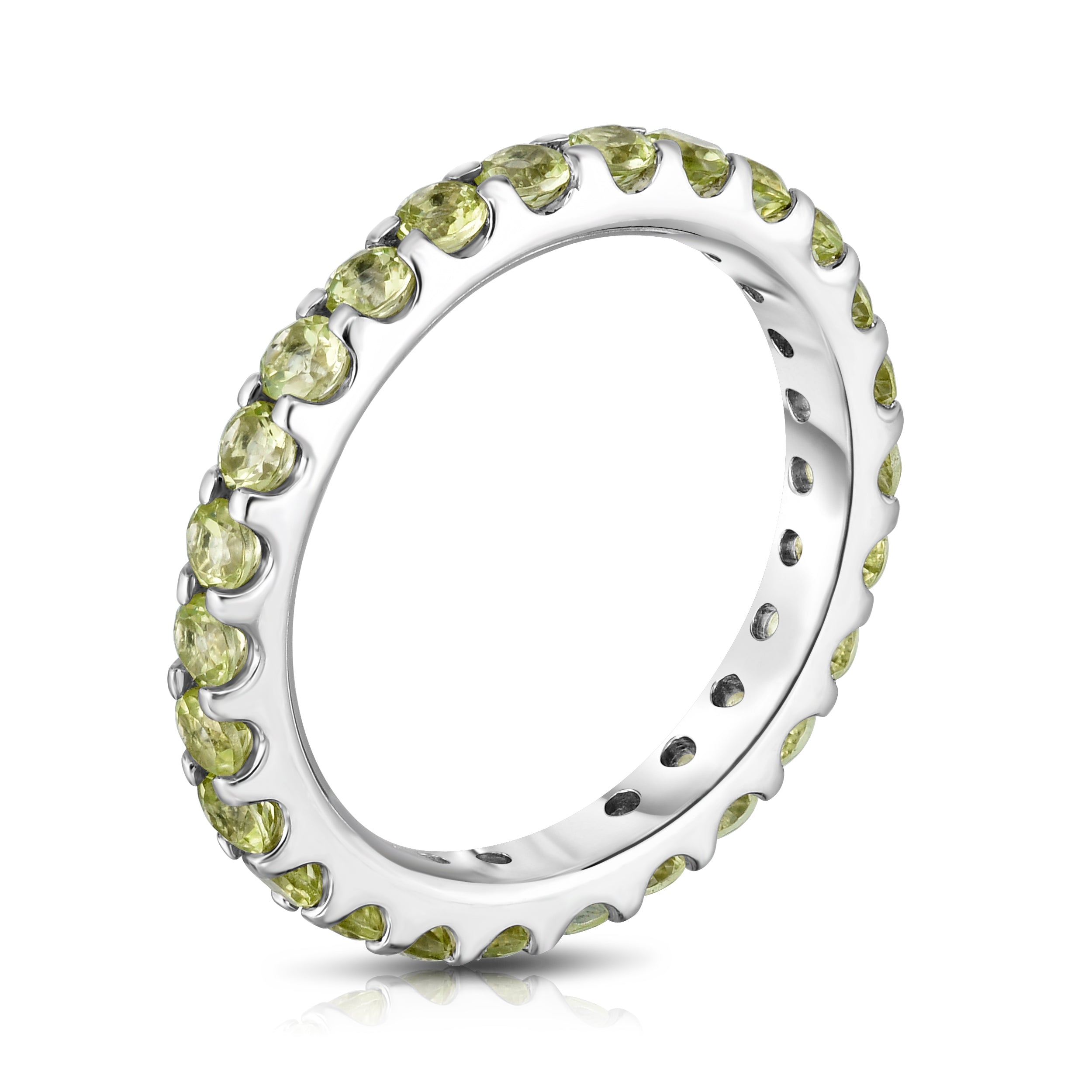 1.35Ct Gemstone Eternity Ring in 14K White Gold