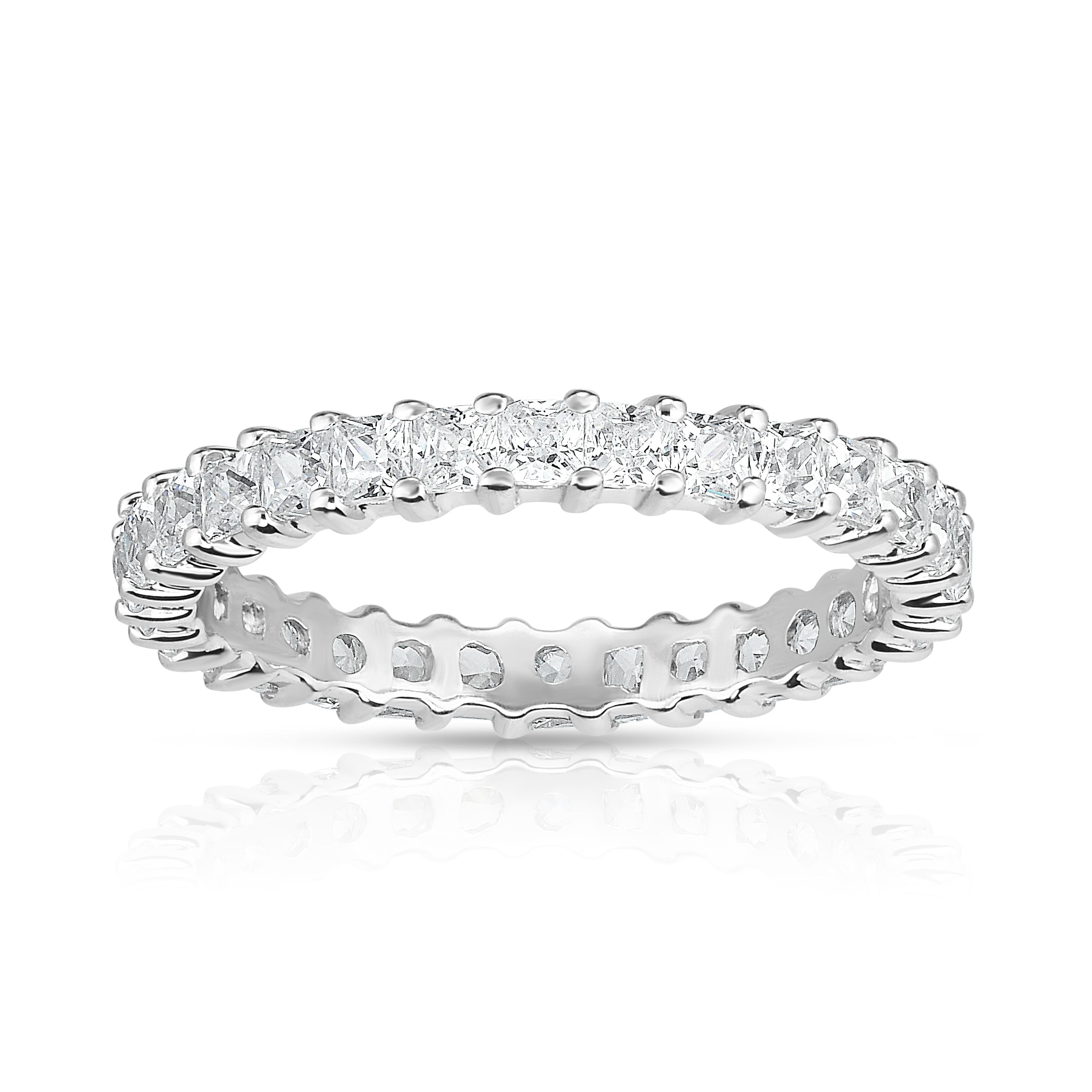 0.82-1.00Ct Princess Diamond Eternity Ring in 14K White Gold