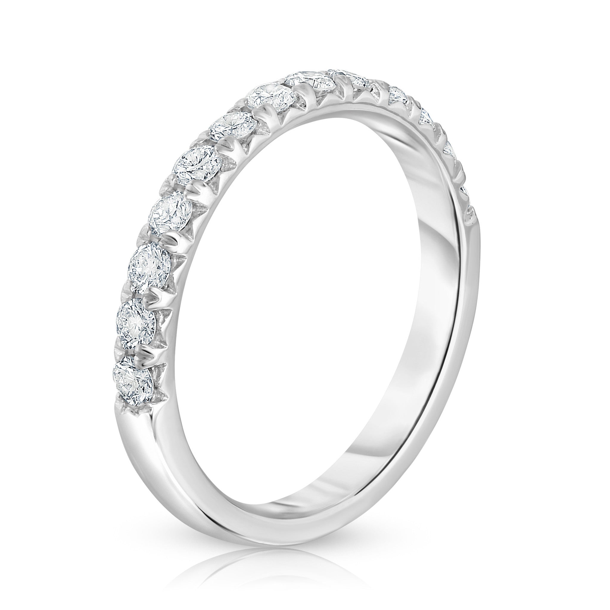 0.45Ct Diamond Wedding Band in 14K White Gold