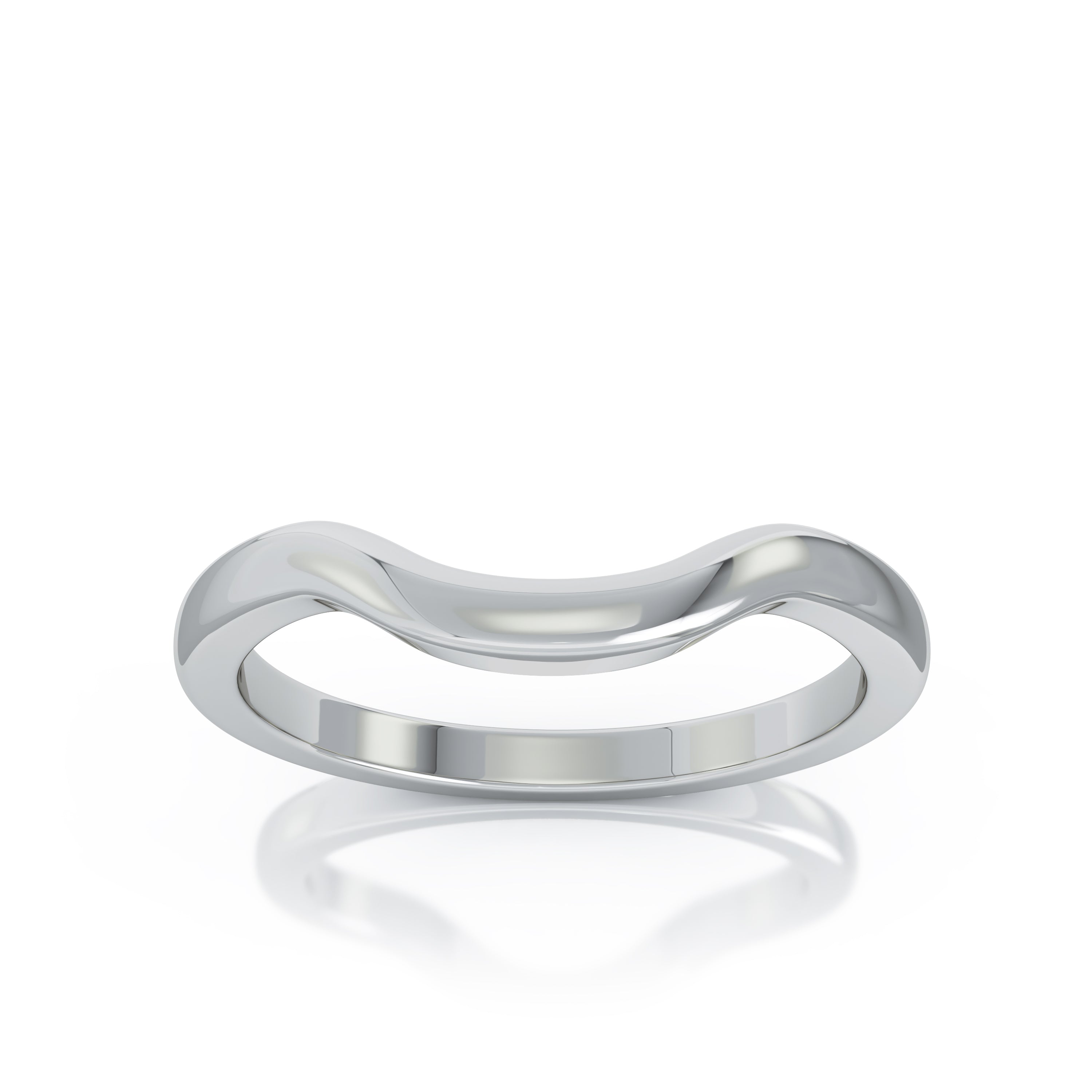 Curved Wave Ring in 14K Gold