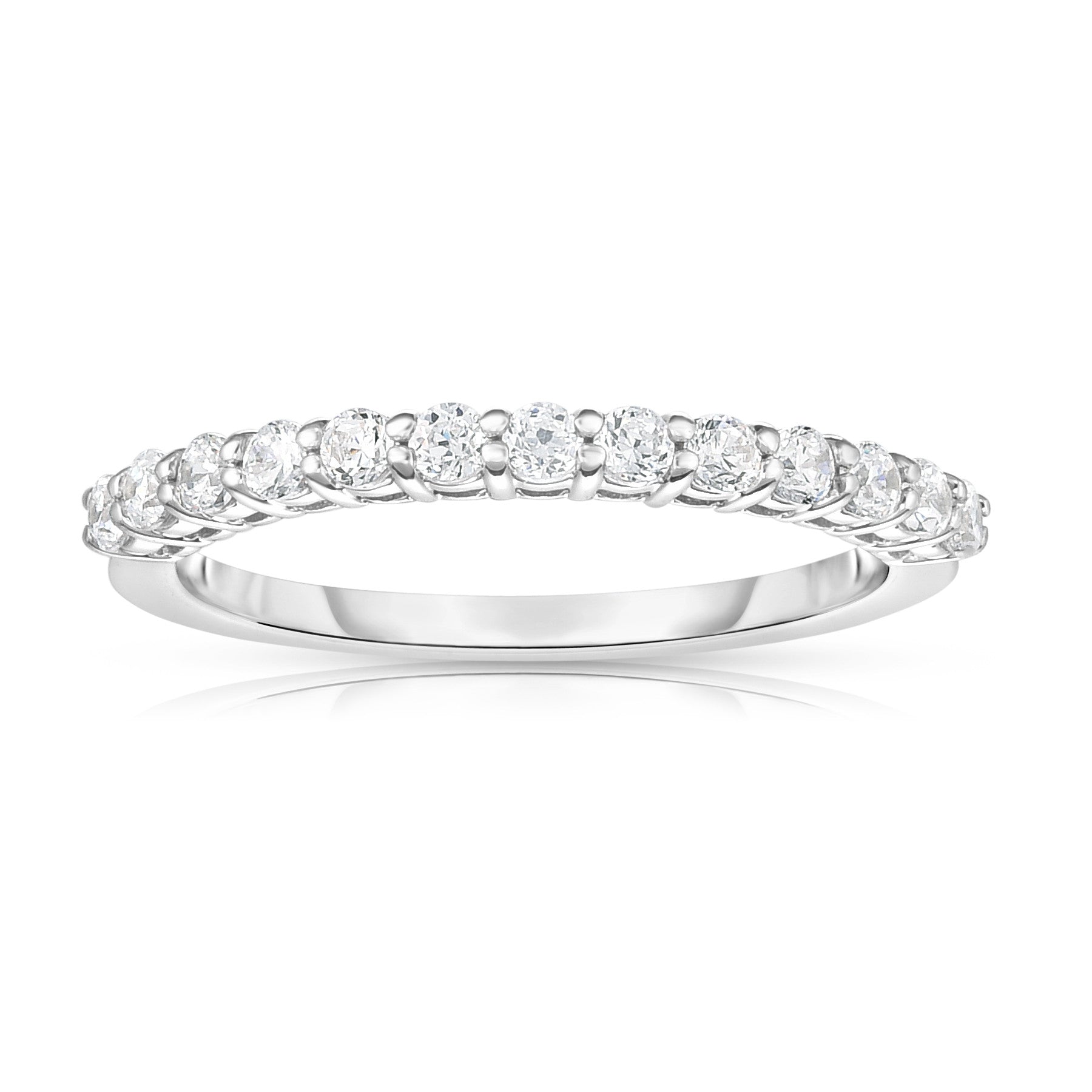 0.40Ct Diamond 13-Stone Wedding Band in 14K White Gold