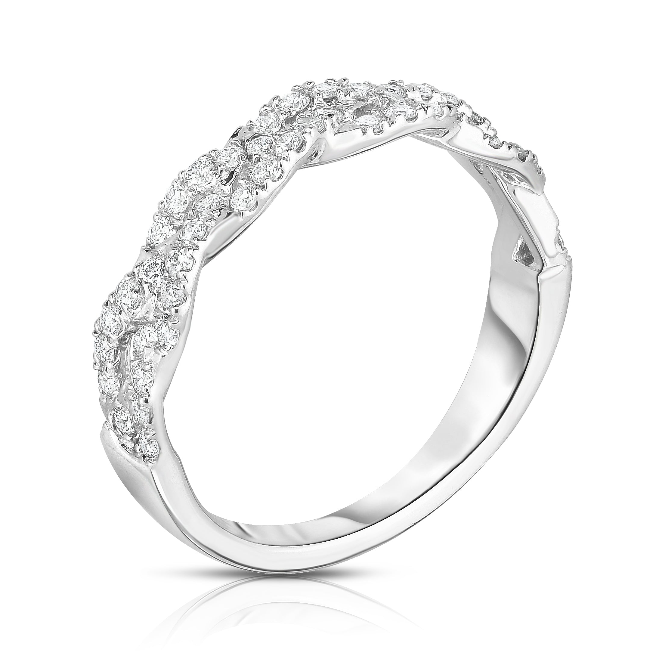 0.45Ct Diamond Infinity Ring in 14k Gold