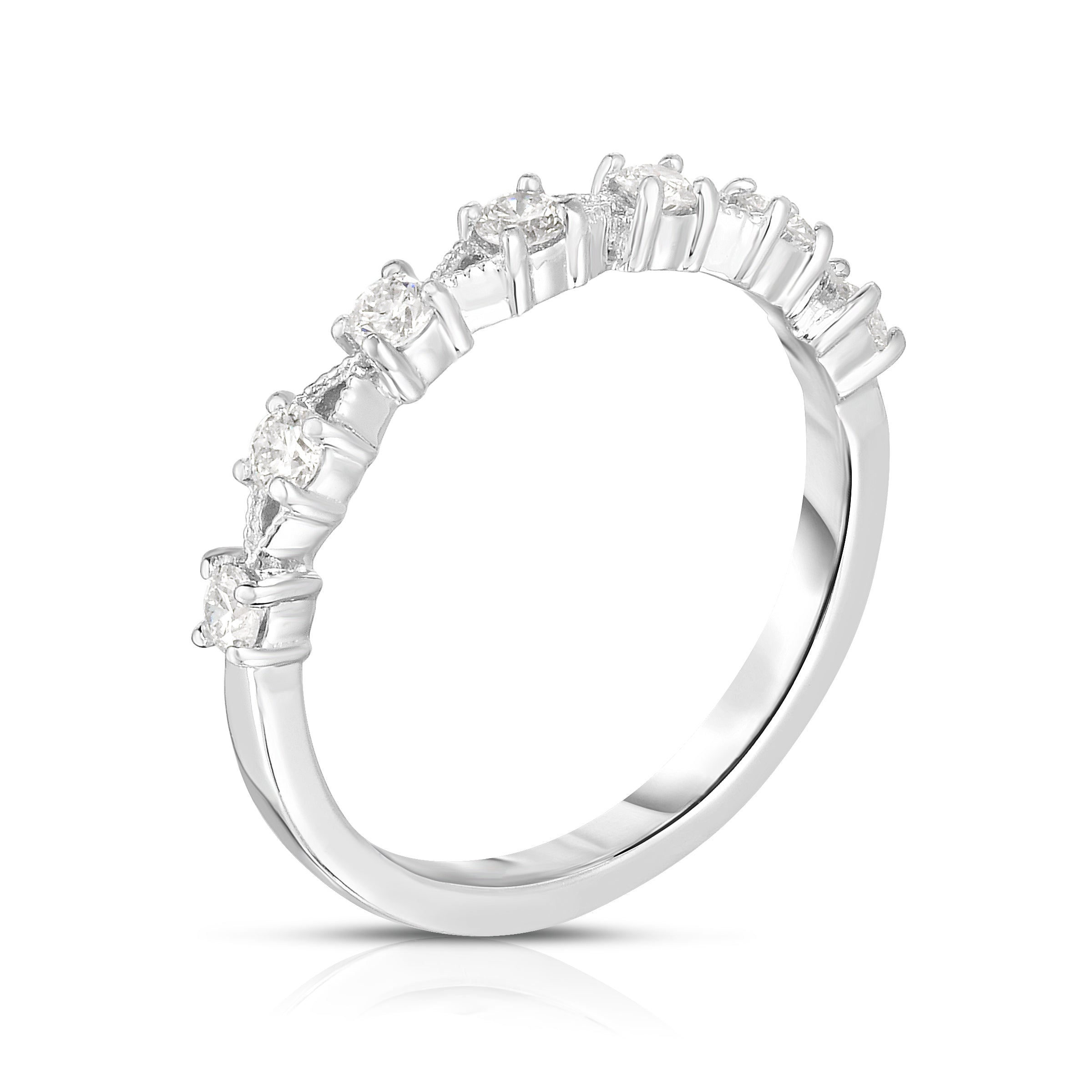 0.33Ct Diamond Stackable Milligrain Ring in 14K Gold