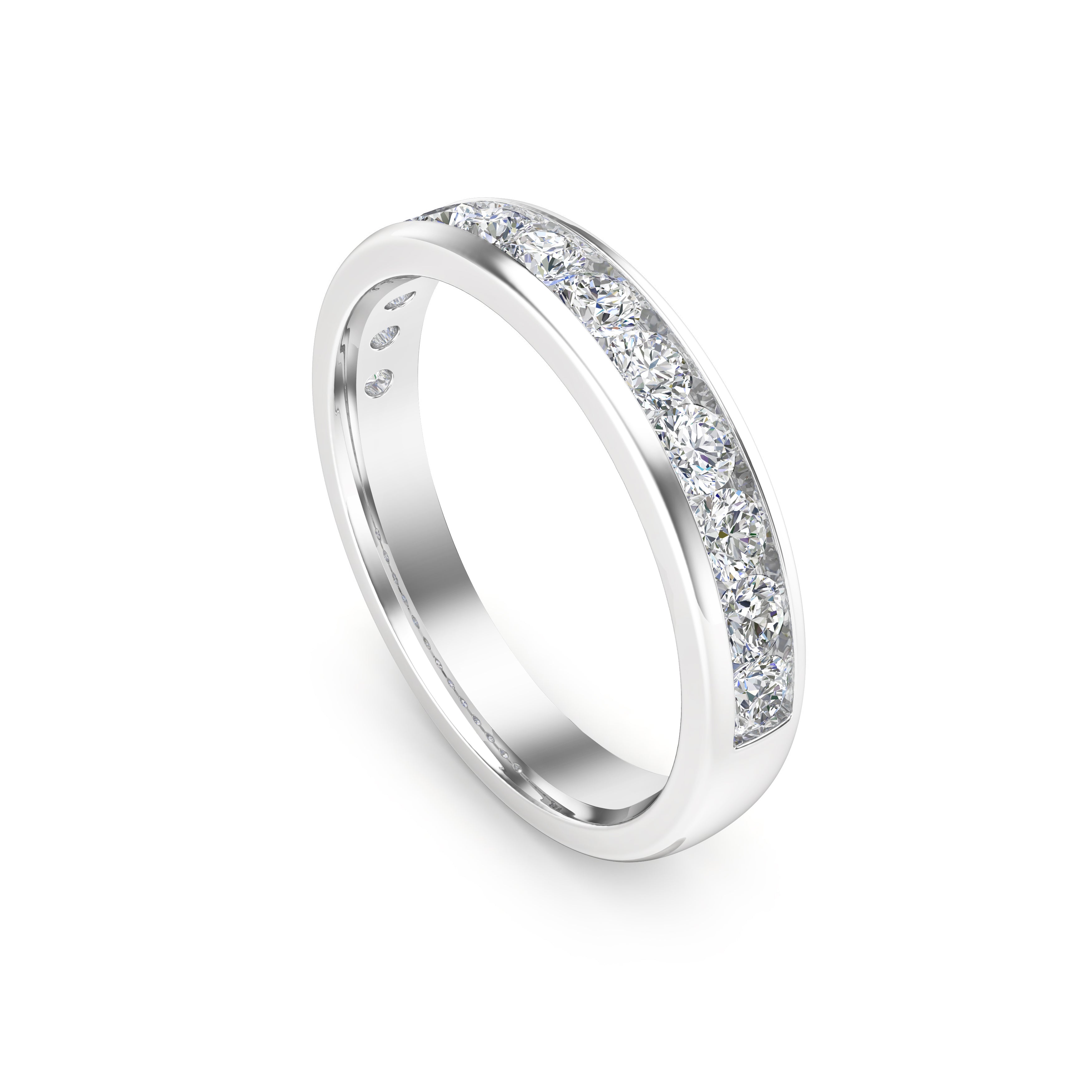 0.65Ct Diamond Channel Set Wedding Band in 14K Gold
