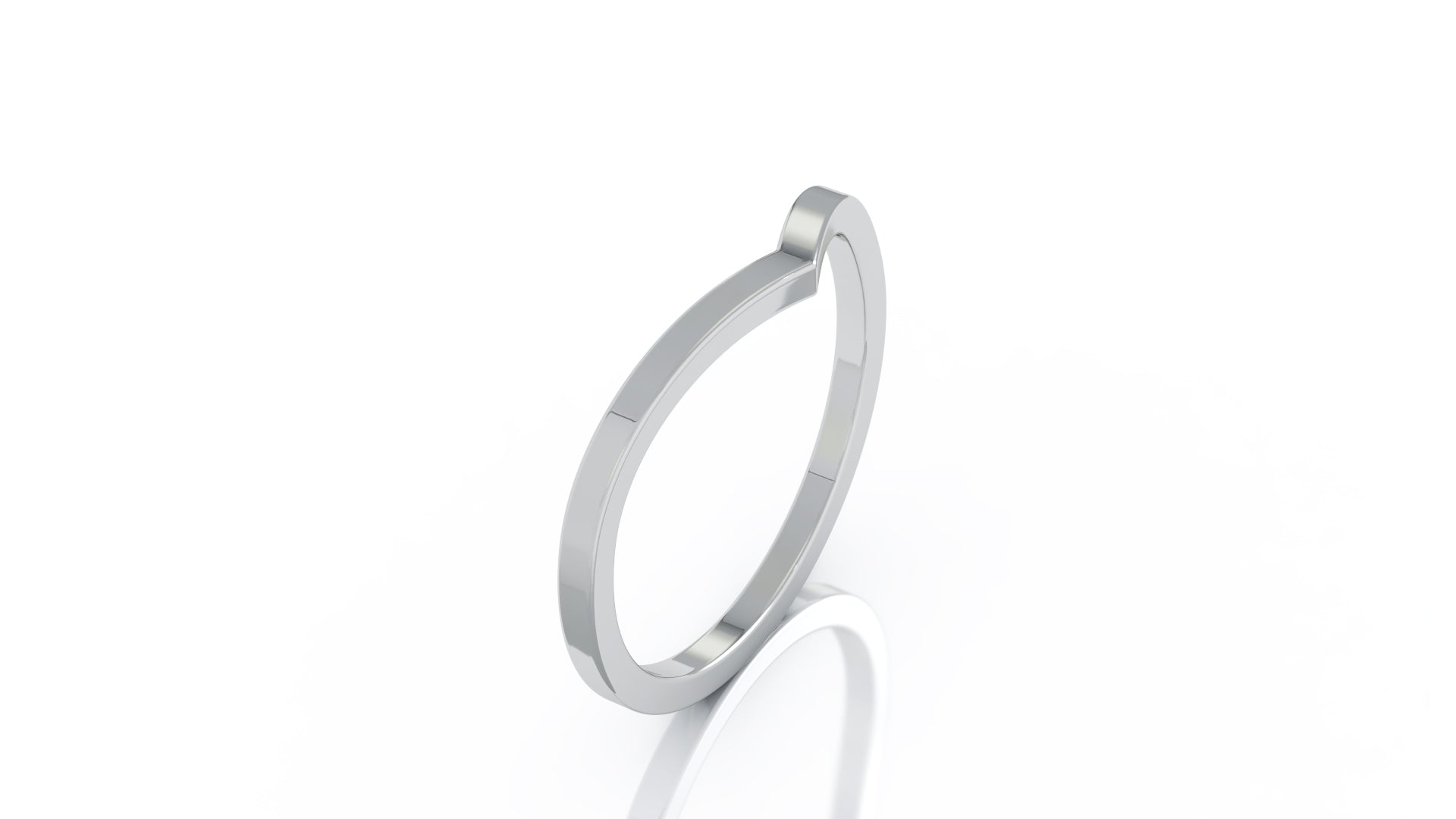 Curved Stackable Ring in 14K Gold