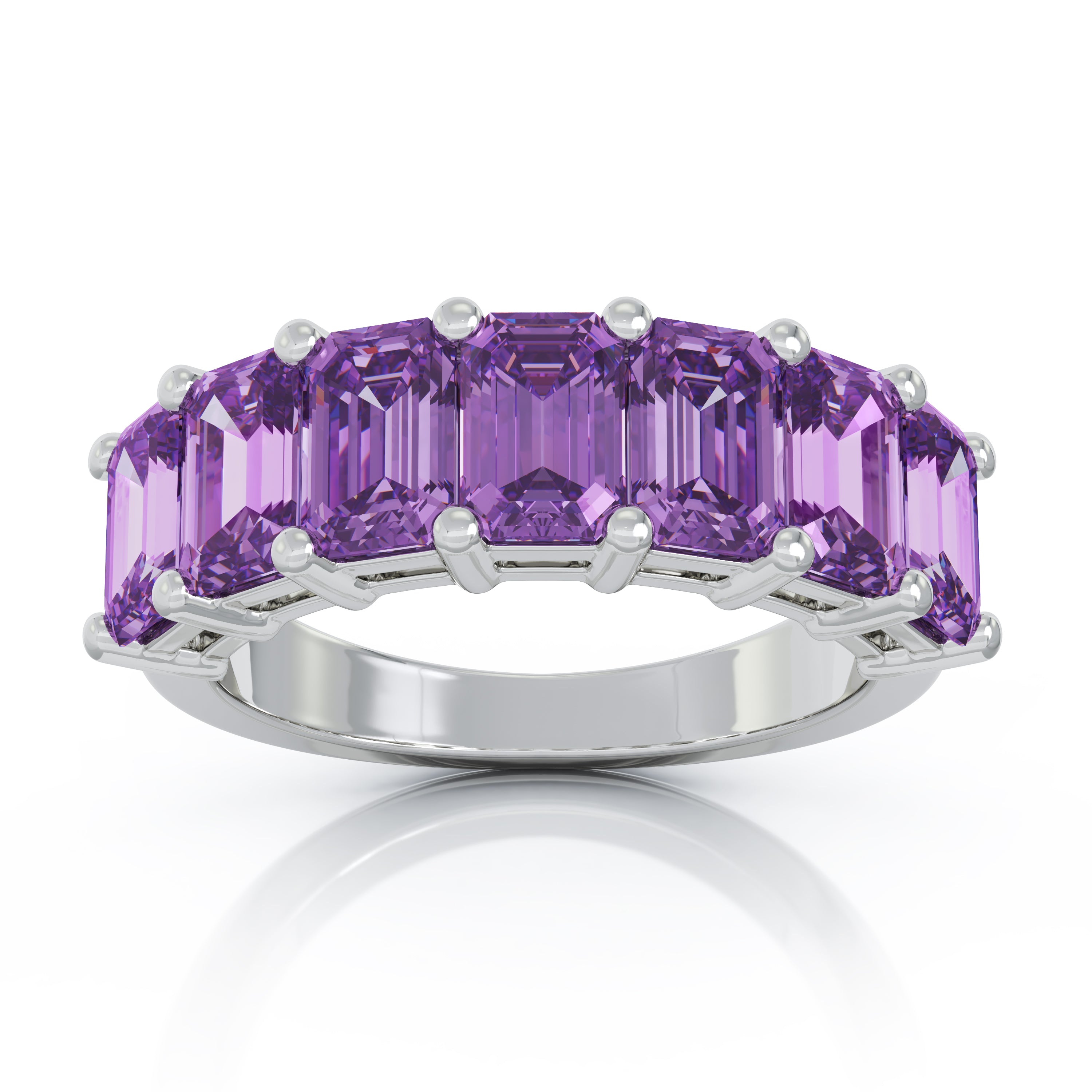 6x4MM Emerald Cut Gemstone Ring in 14K Gold