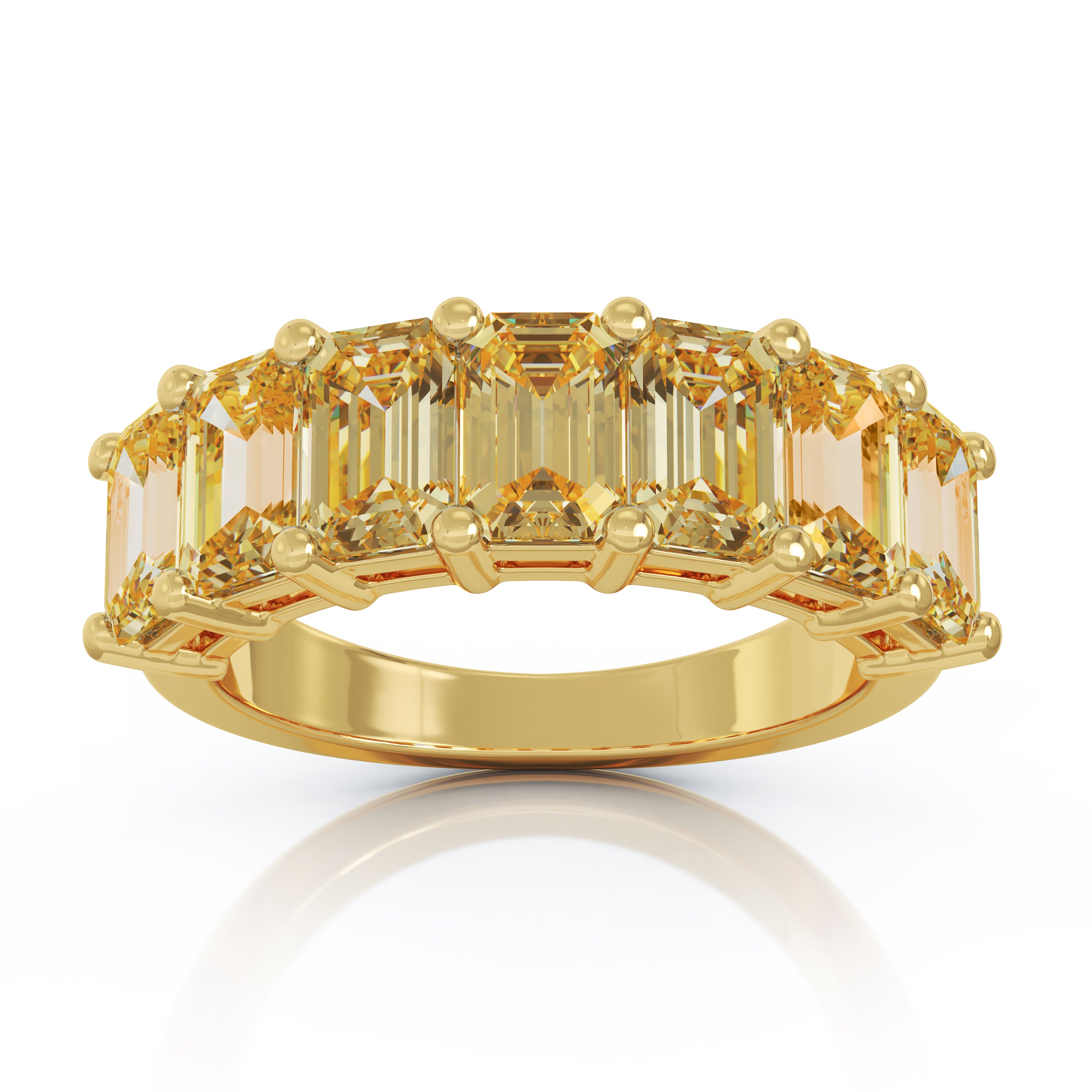 6x4MM Emerald Cut Gemstone Ring in 14K Gold