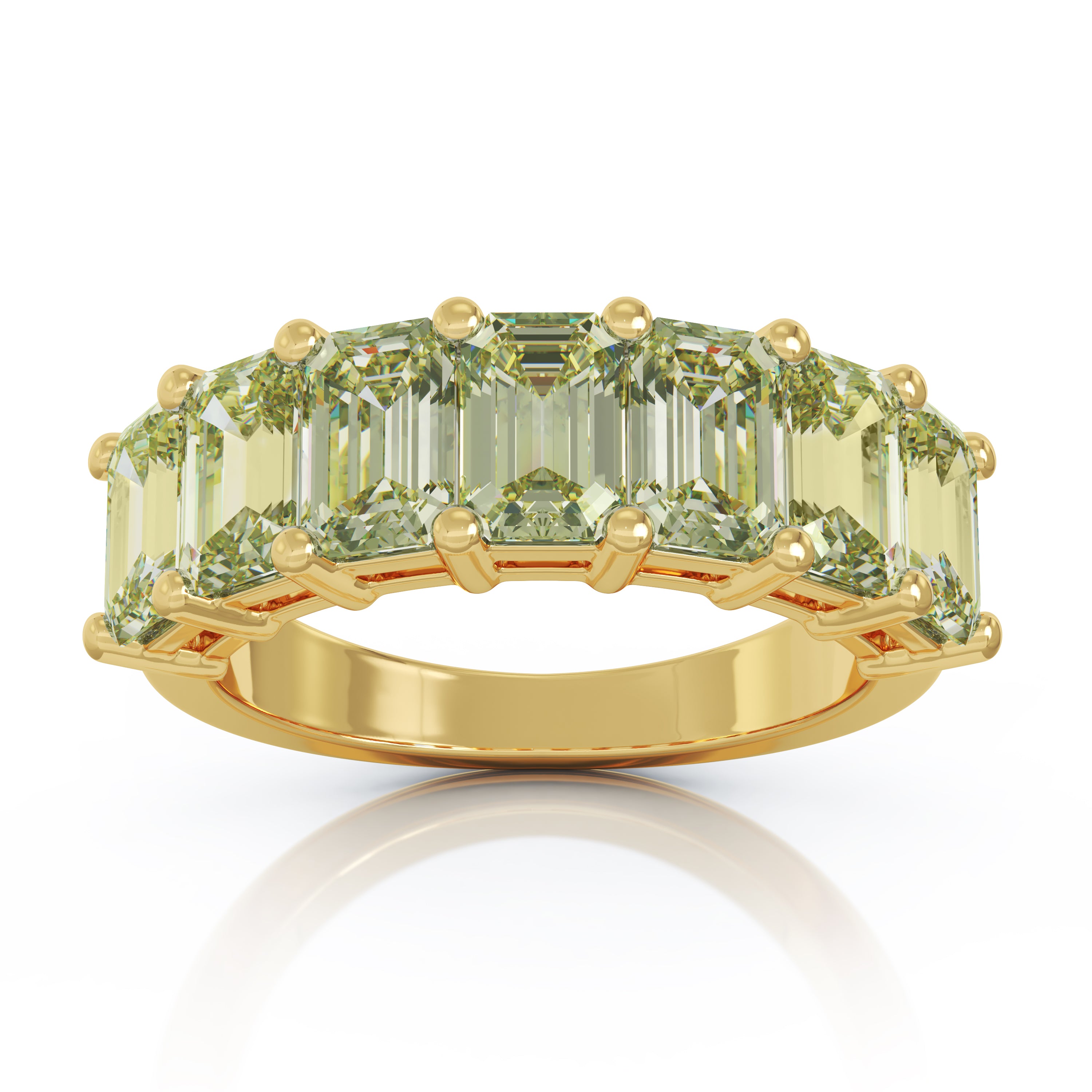 6x4MM Emerald Cut Gemstone Ring in 14K Gold