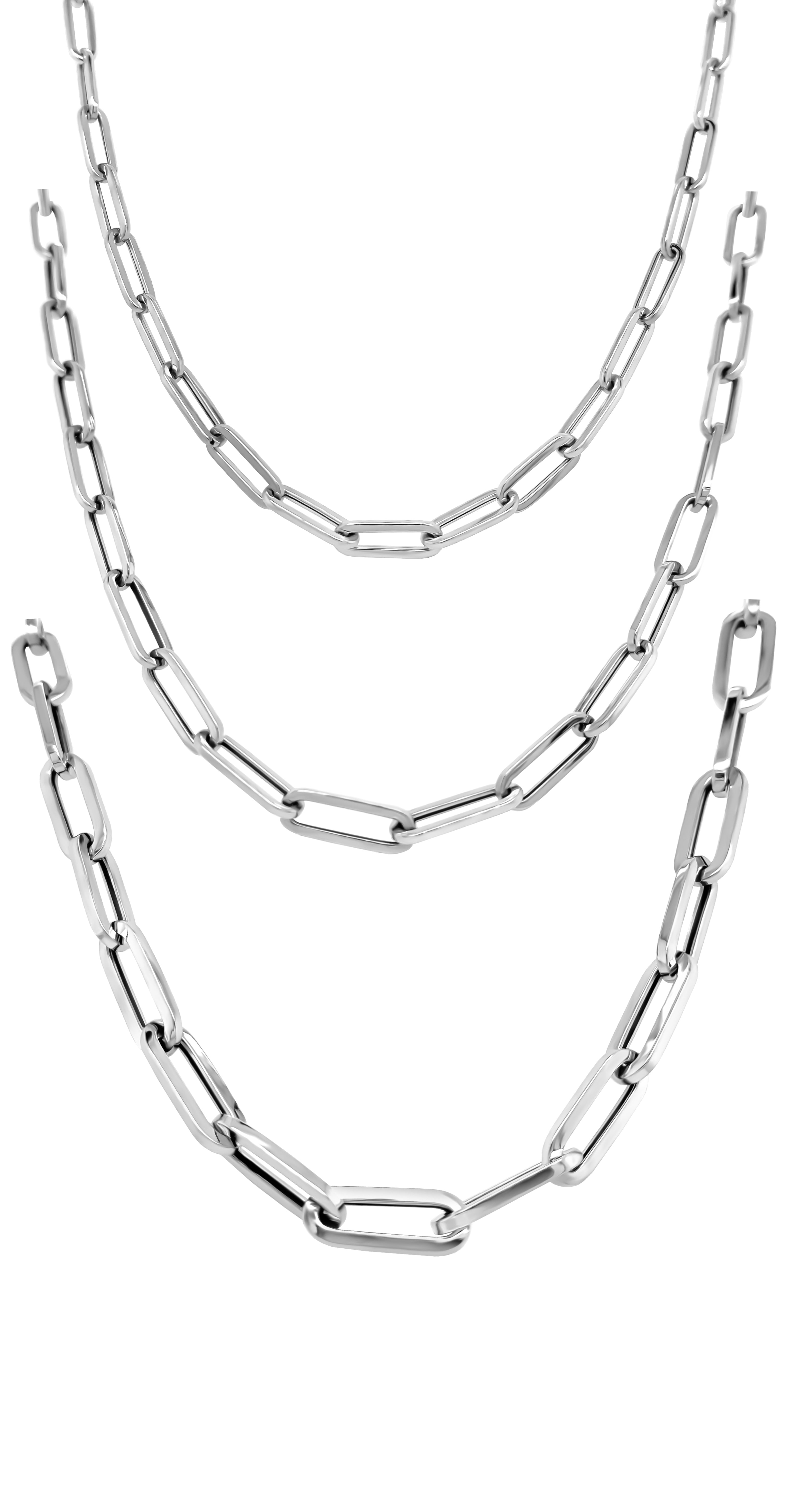 4.5MM Link Paperclip Link Chain Necklace, 20" in 14K Gold