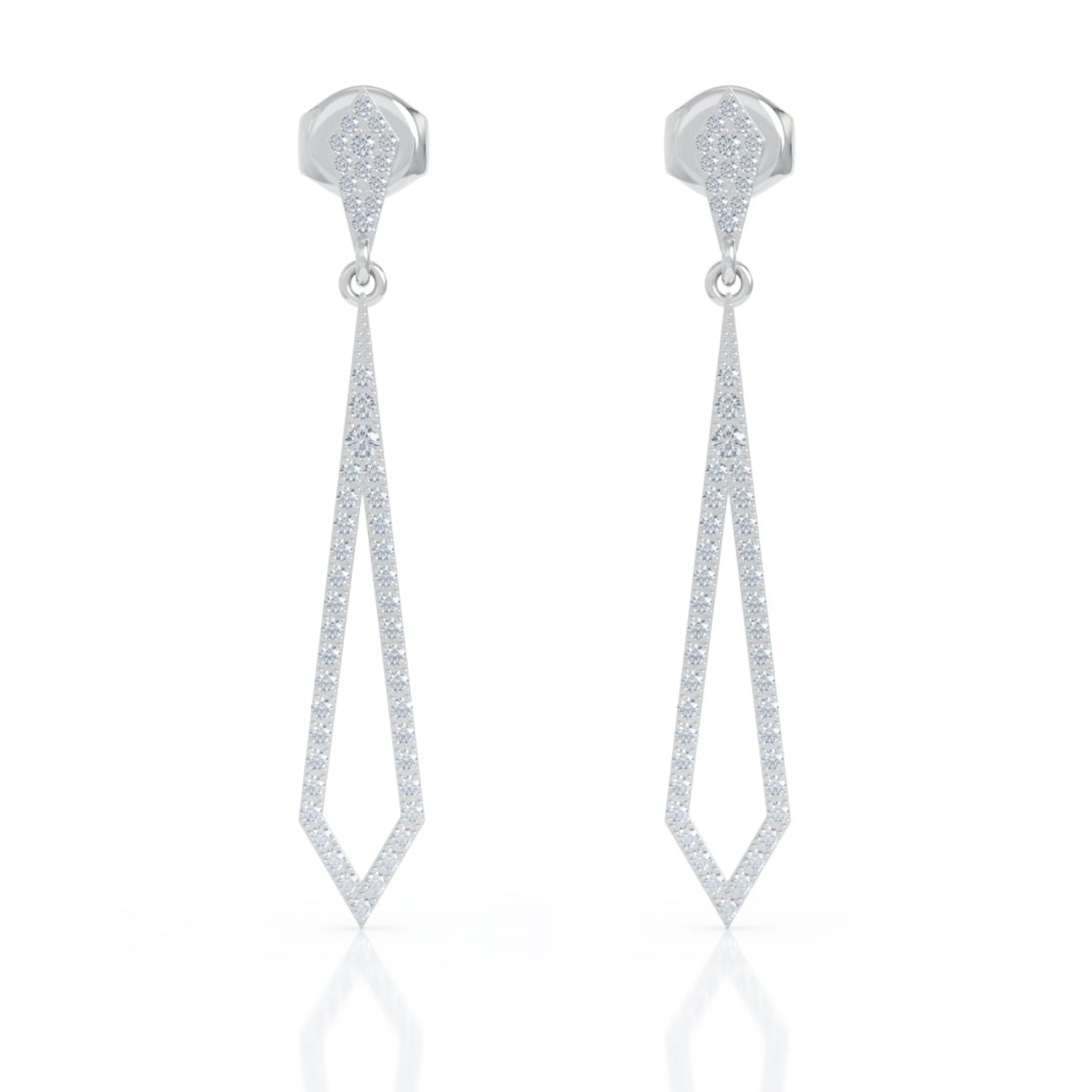 0.75Ct Diamond Drop Earrings in 14K Gold