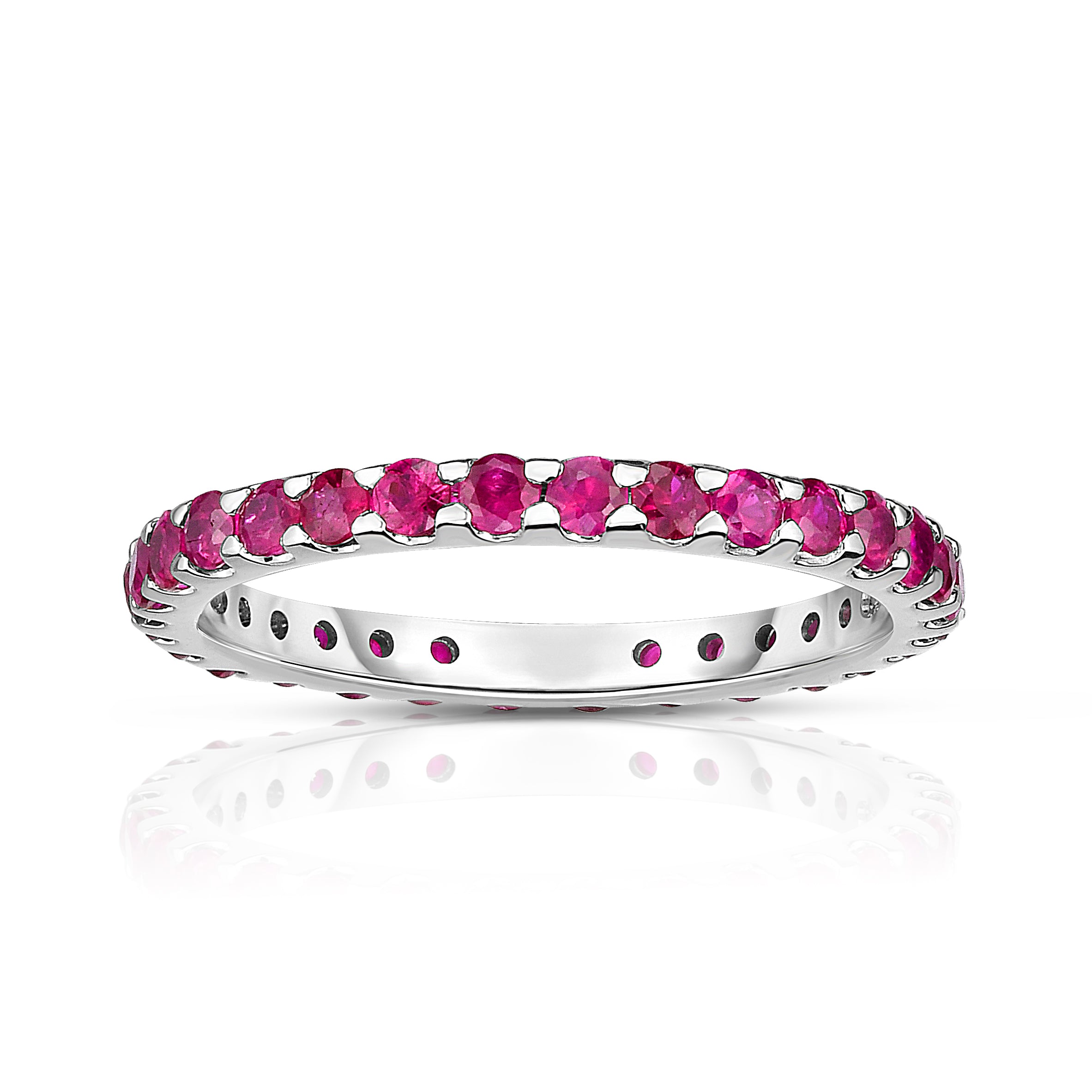 1.10Ct Gemstone Eternity Ring in 14K White Gold