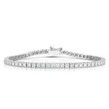 14K White Gold Diamond (2.60 Ct, G-H Color, SI2-I1 Clarity) Tennis Bracelet