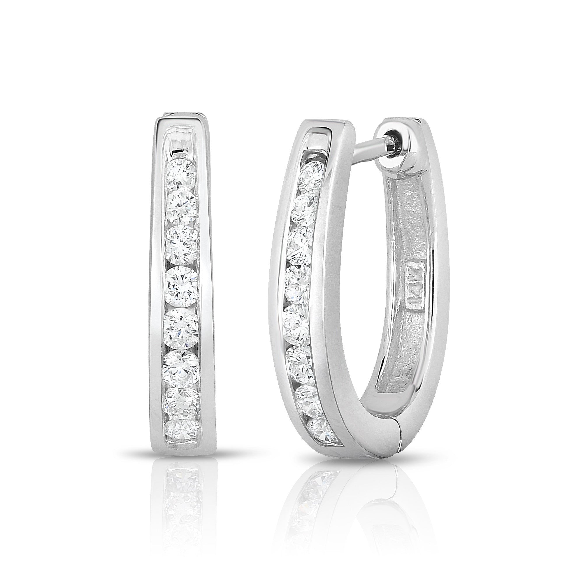 0.30Ct Diamond Huggie Earrings in 14K Gold