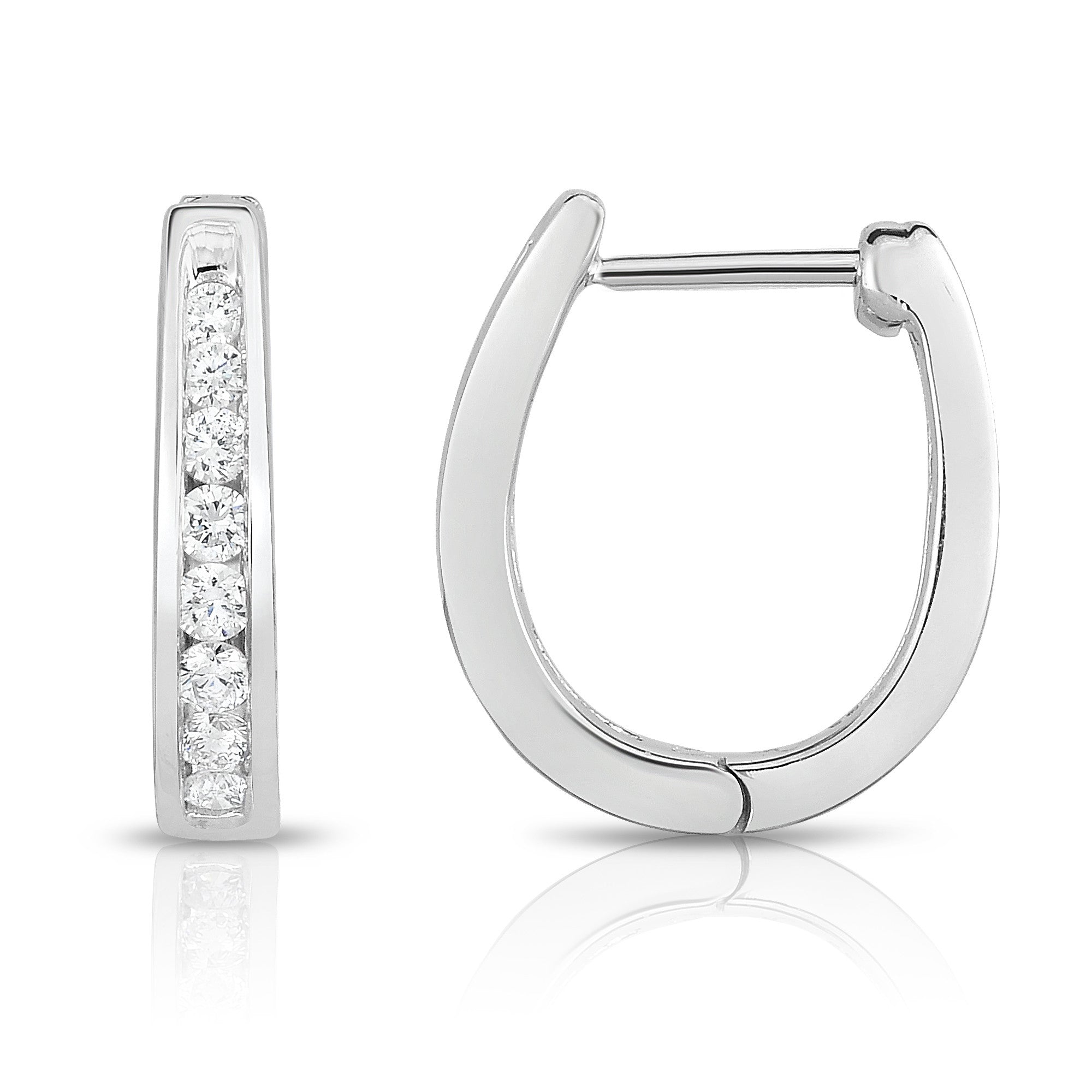 0.30Ct Diamond Huggie Earrings in 14K Gold