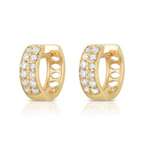 14K Gold Diamond (0.24 Ct, G-H Color, SI2-I1 Clarity) Huggie Earrings