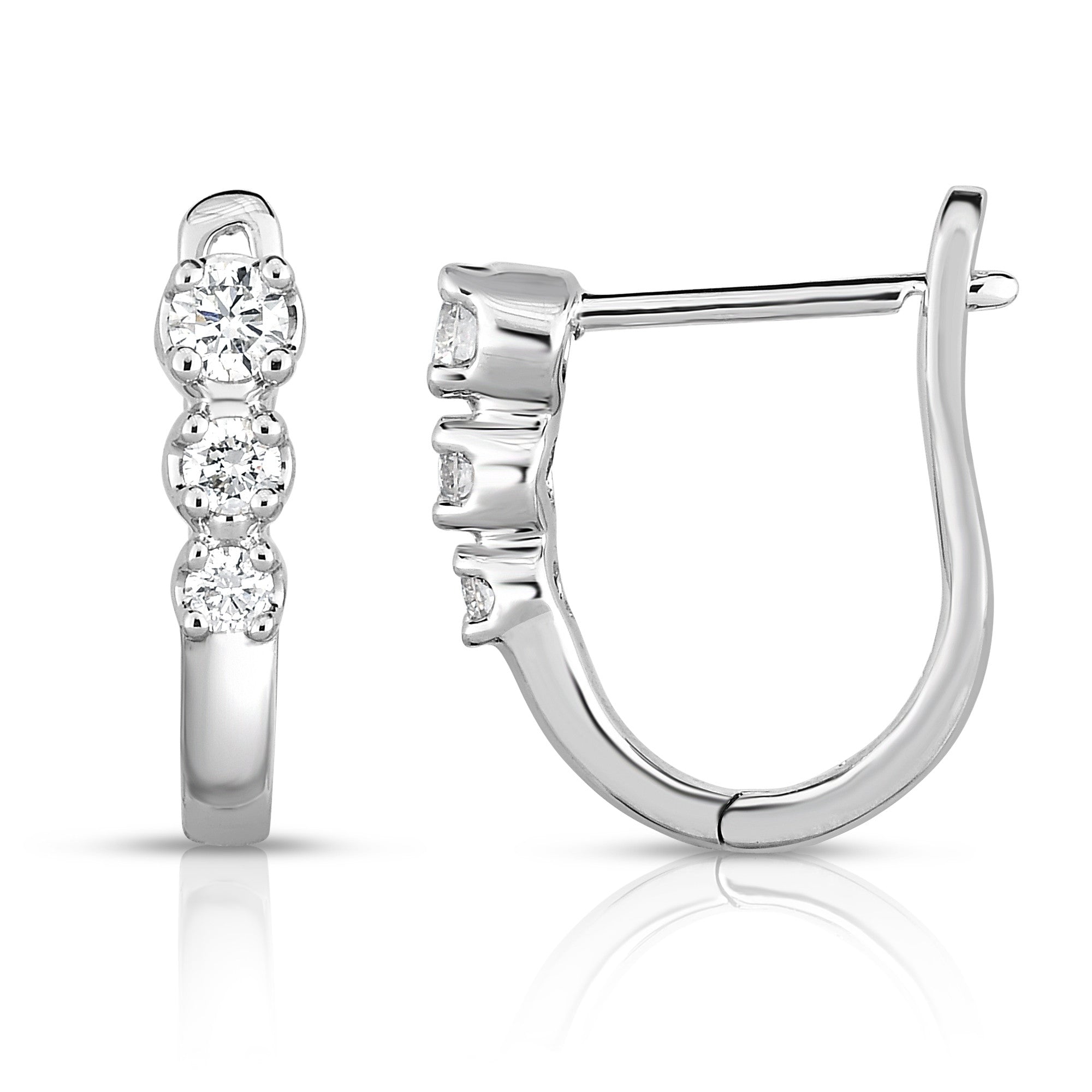 0.20Ct Diamond Huggie Earrings in 14K Gold