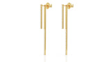 14K Gold Diamond Double-Bar Drop Earrigns (0.40 Ct, G-H Color, SI2-I1 Clarity)