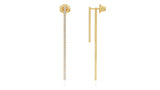 14K Gold Diamond Double-Bar Drop Earrigns (0.40 Ct, G-H Color, SI2-I1 Clarity)