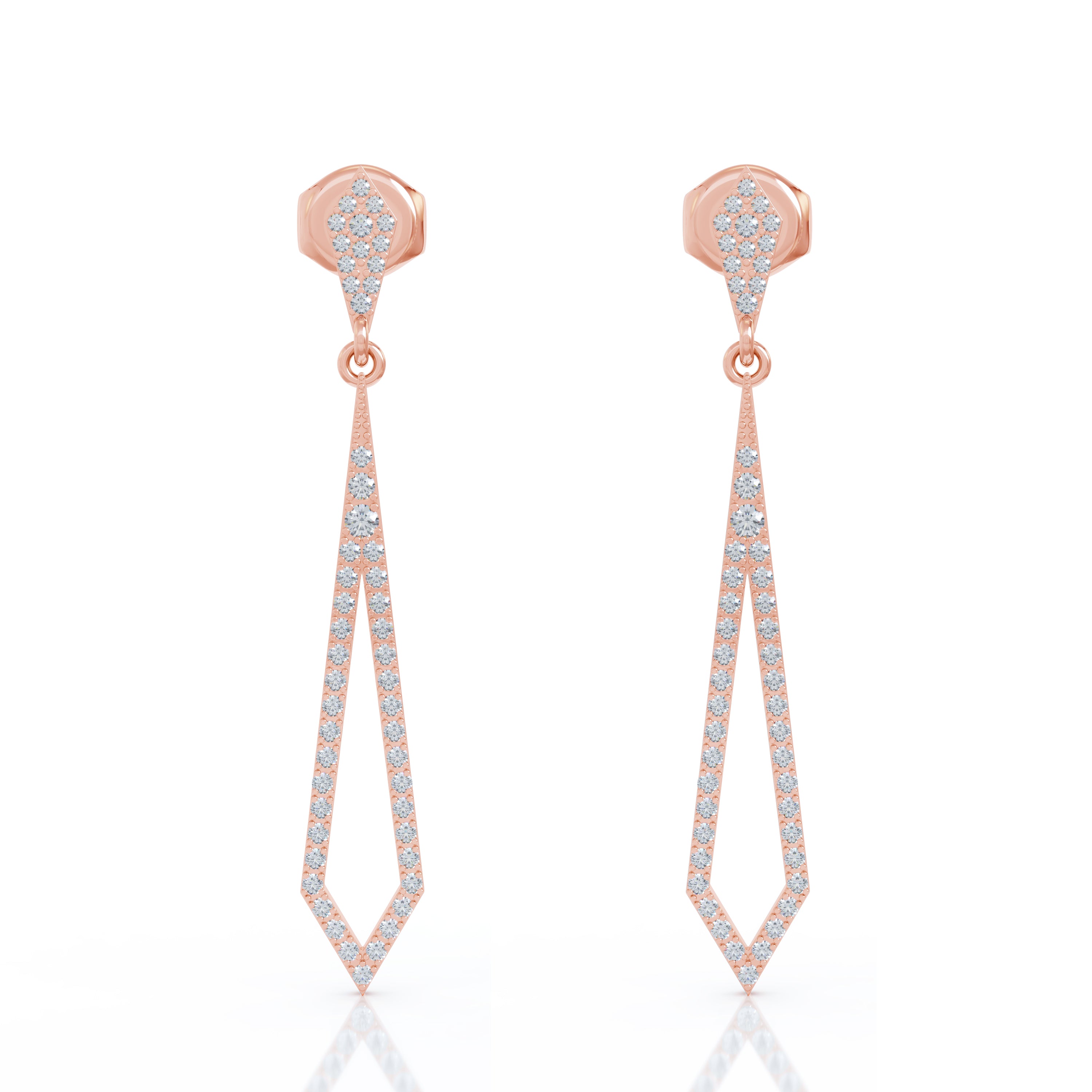 0.75Ct Diamond Drop Earrings in 14K Gold