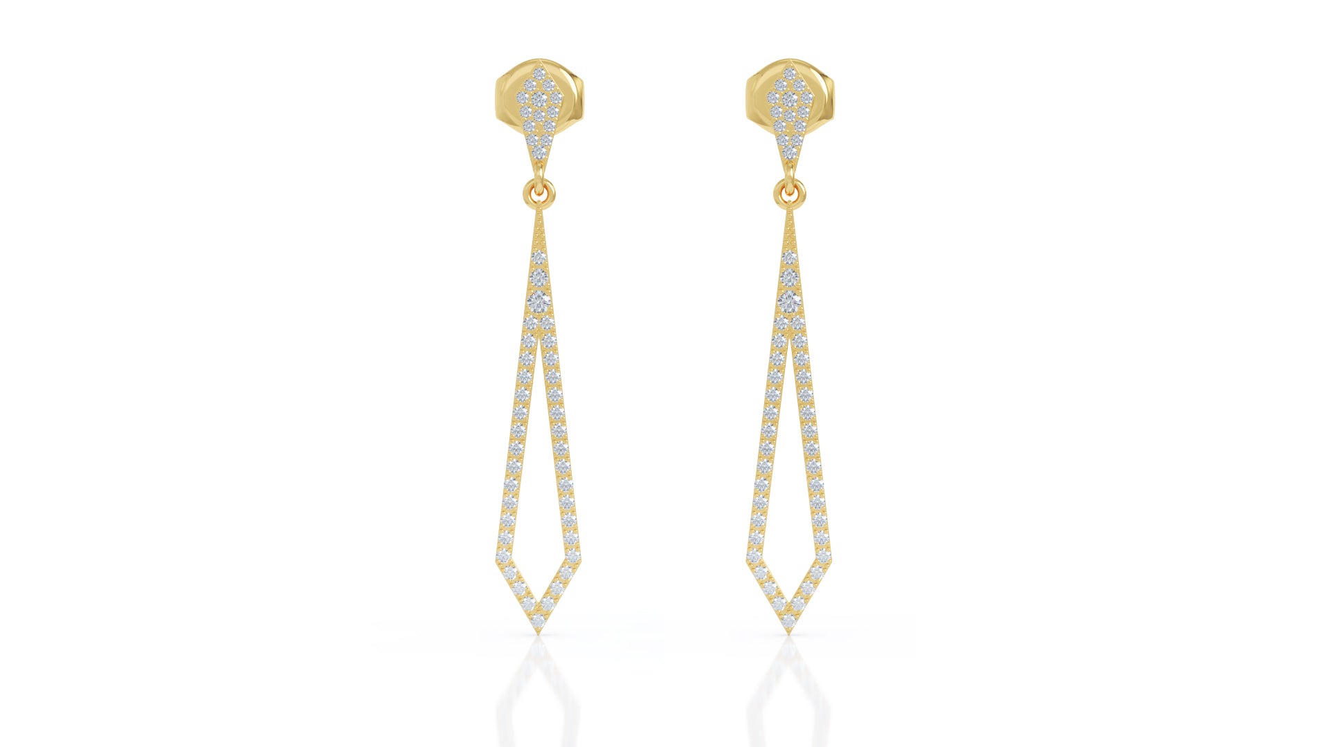 0.75Ct Diamond Drop Earrings in 14K Gold