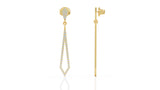 14K Gold Diamond Drop Earrigns (0.75 Ct, G-H Color, SI2-I1 Clarity)