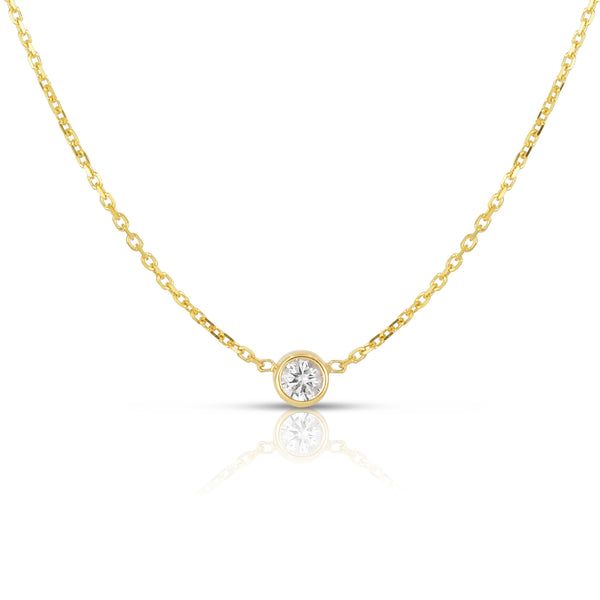 diamond bezel necklace