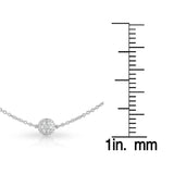 14K Gold Diamond (0.70 Ct, G-H Color, SI2-I1 Clarity) 7 Station Cluster Necklace, 18 Inches