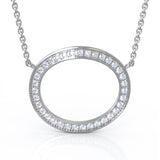 14K Gold Diamond Circle Necklace (0.44 Ct, G-H Color, I1-I2 Clarity) Special