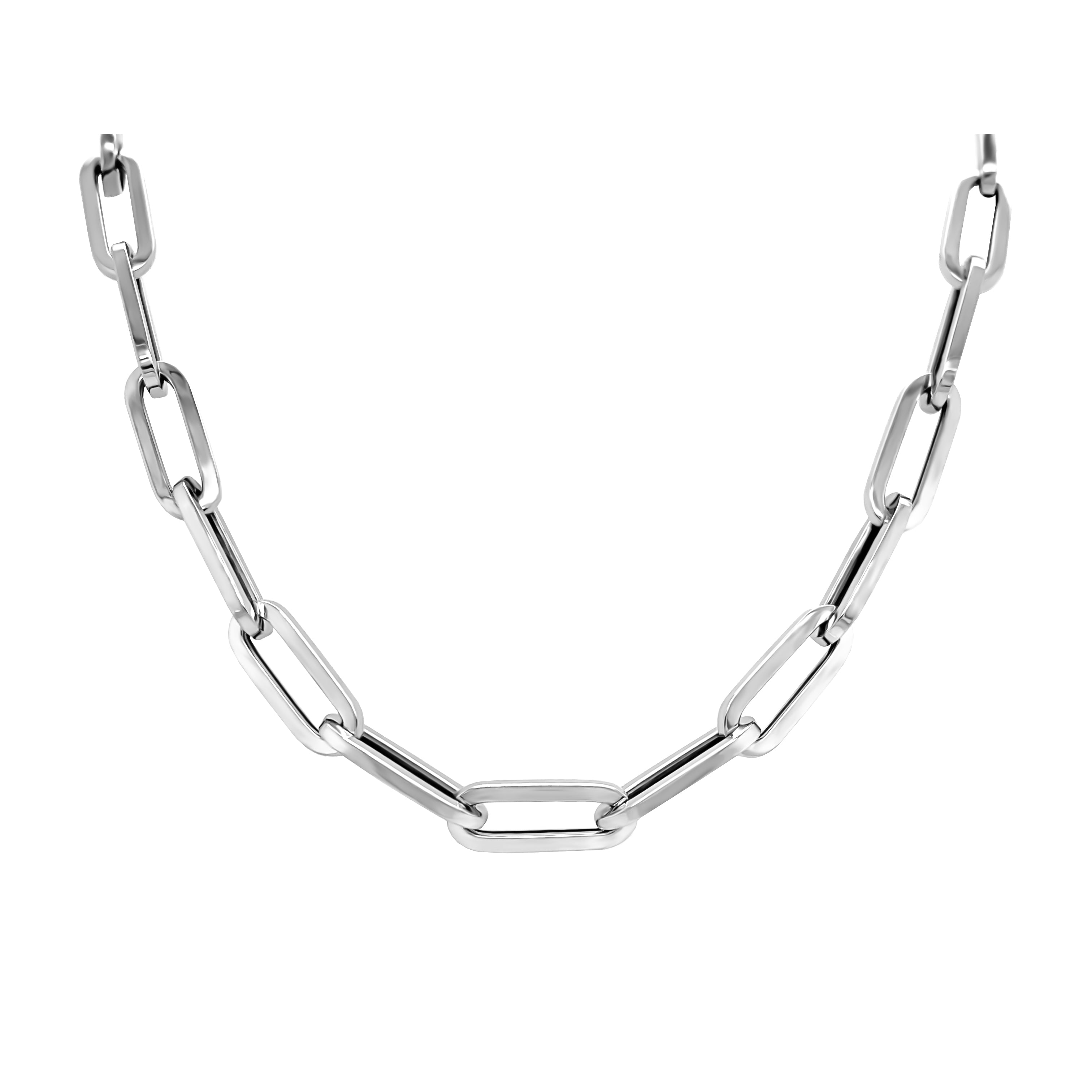 6.0MM Link Paperclip Link Chain Necklace, 20" in 14K Gold
