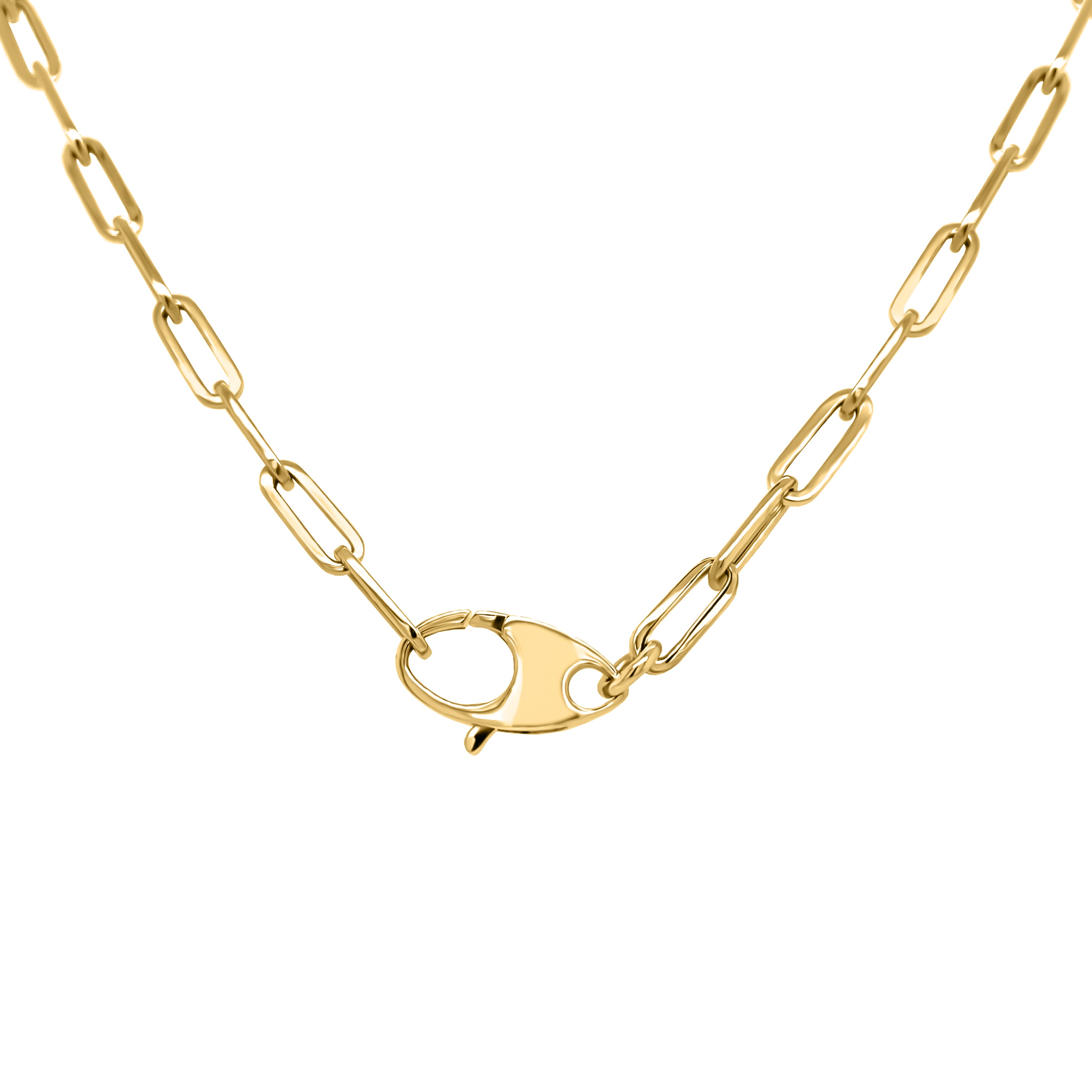 6.0MM Link Paperclip Link Chain Necklace, 20" in 14K Gold