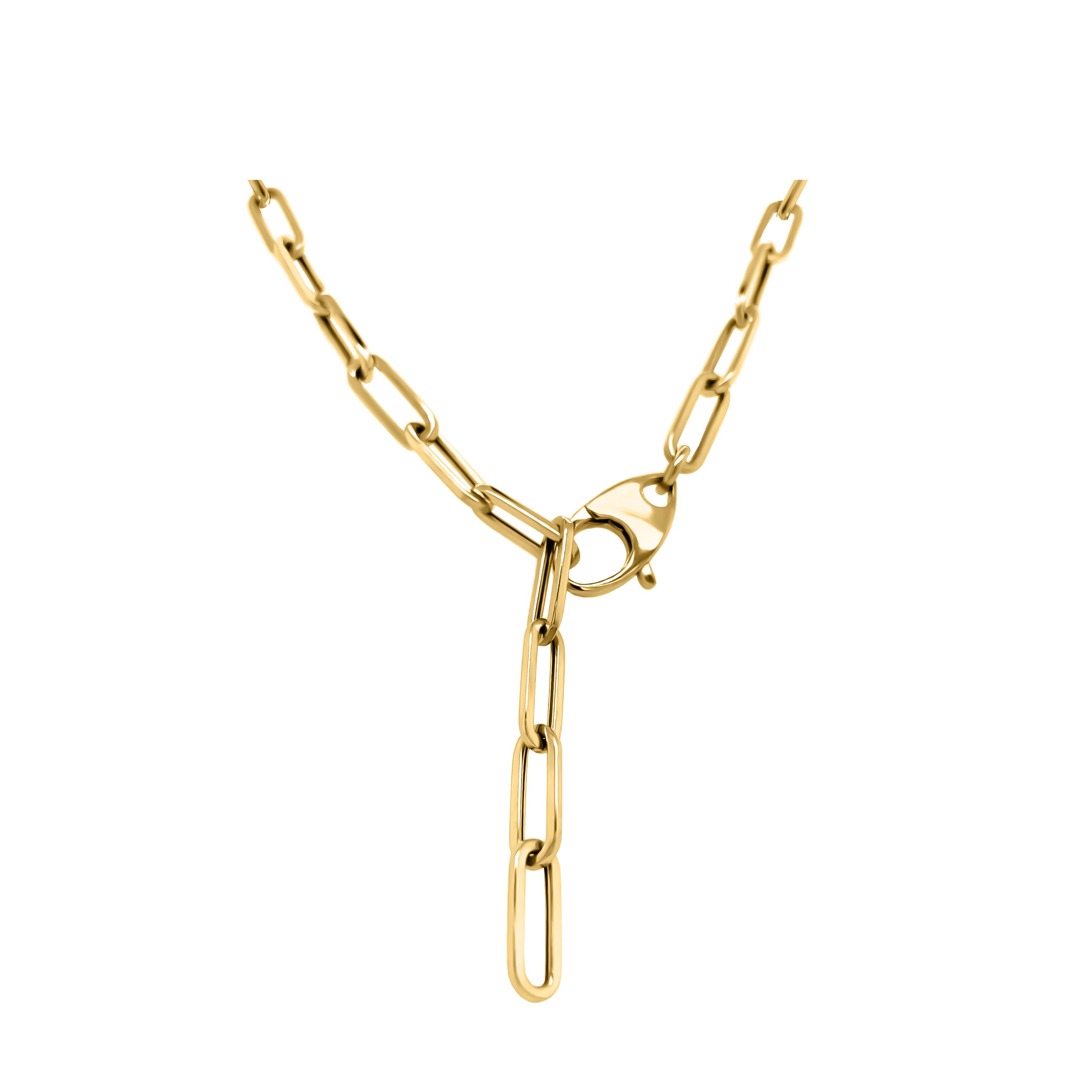 6.0MM Link Paperclip Link Chain Necklace, 20" in 14K Gold