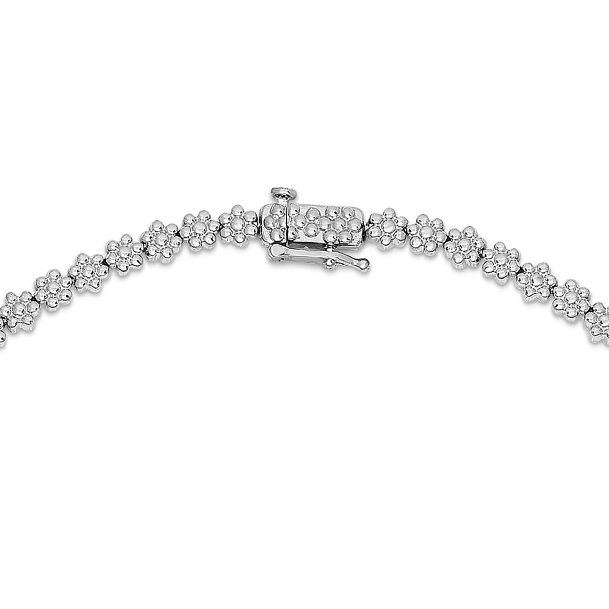 5.00Ct Diamond Cluster Necklace in 14K White Gold