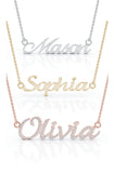 14K gold name necklaces