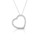14k Gold Diamond (1/2 Ct, G-H Color, SI2-I1 Clarity) Heart Pendant, 18" Gold Chain
