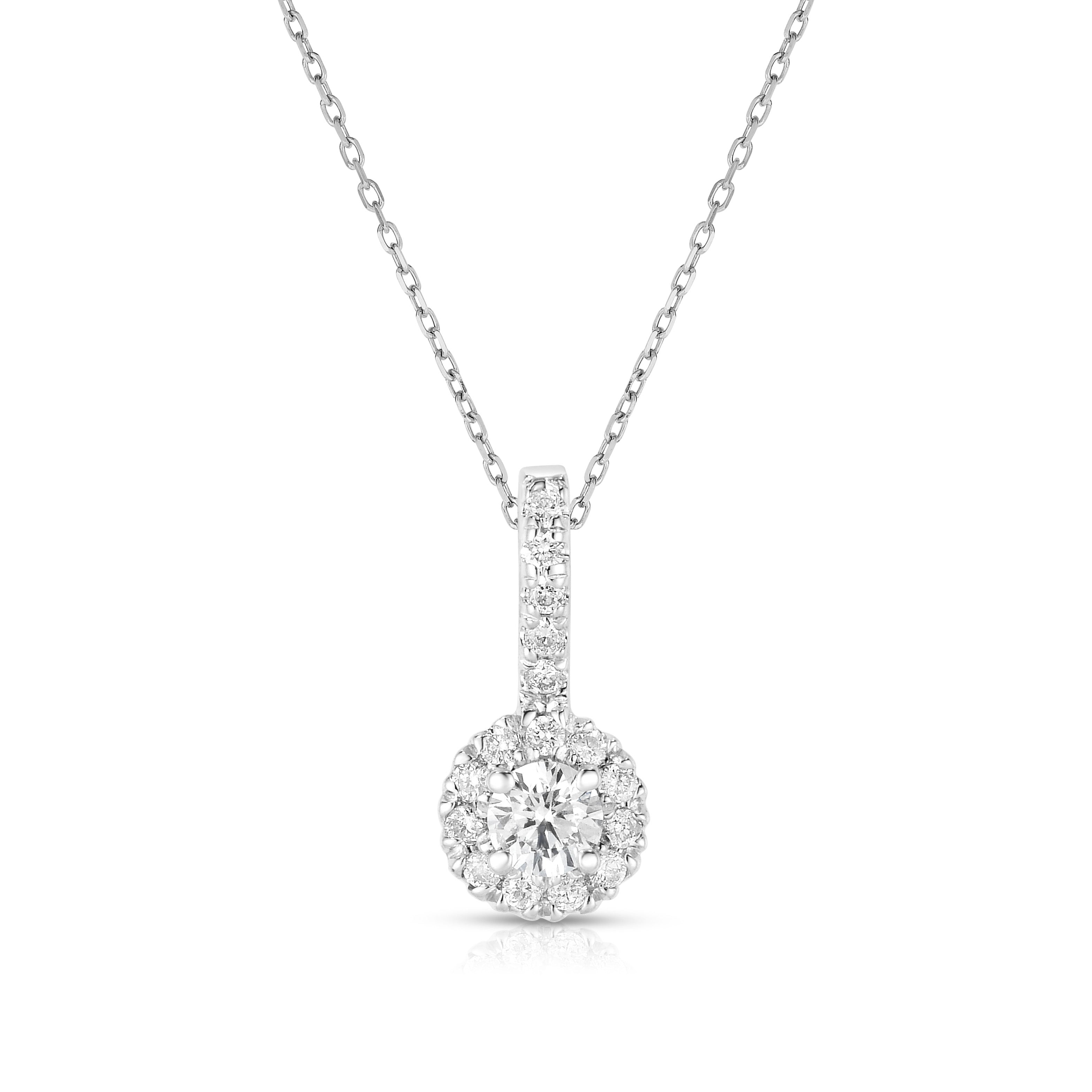 0.28Ct Diamond Petite Pendant in 14K White Gold