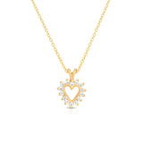 14k Gold Diamond (0.45 Ct, G-H Color, SI2-I1 Clarity) Heart Pendant, 18" Gold Chain