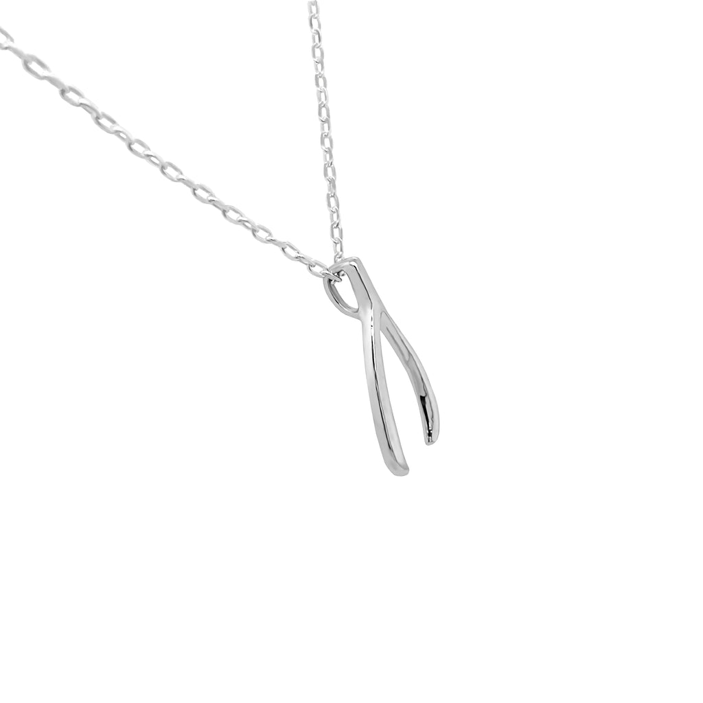 Sparkling Wishbone Heart Collier Necklace | Sterling silver | Pandora ZA